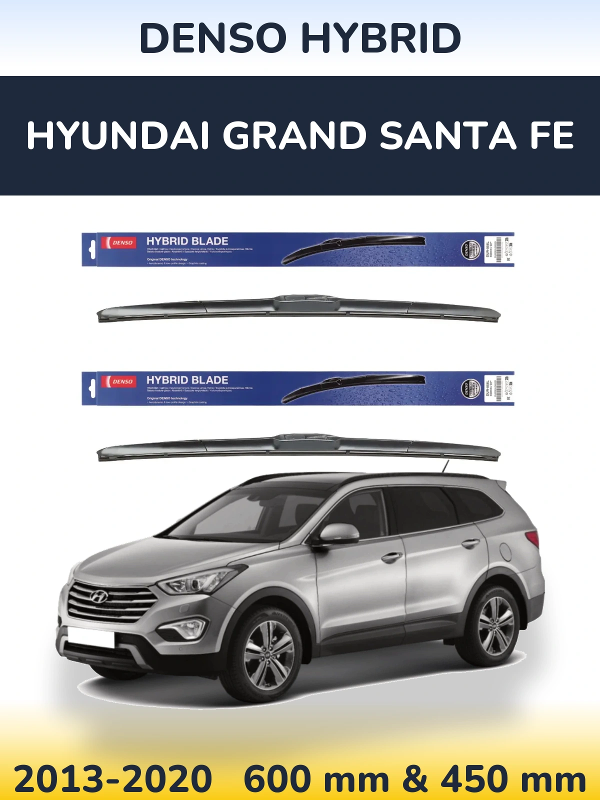 Torkarblad Denso Hybrid för Hyundai Grand Santa Fe