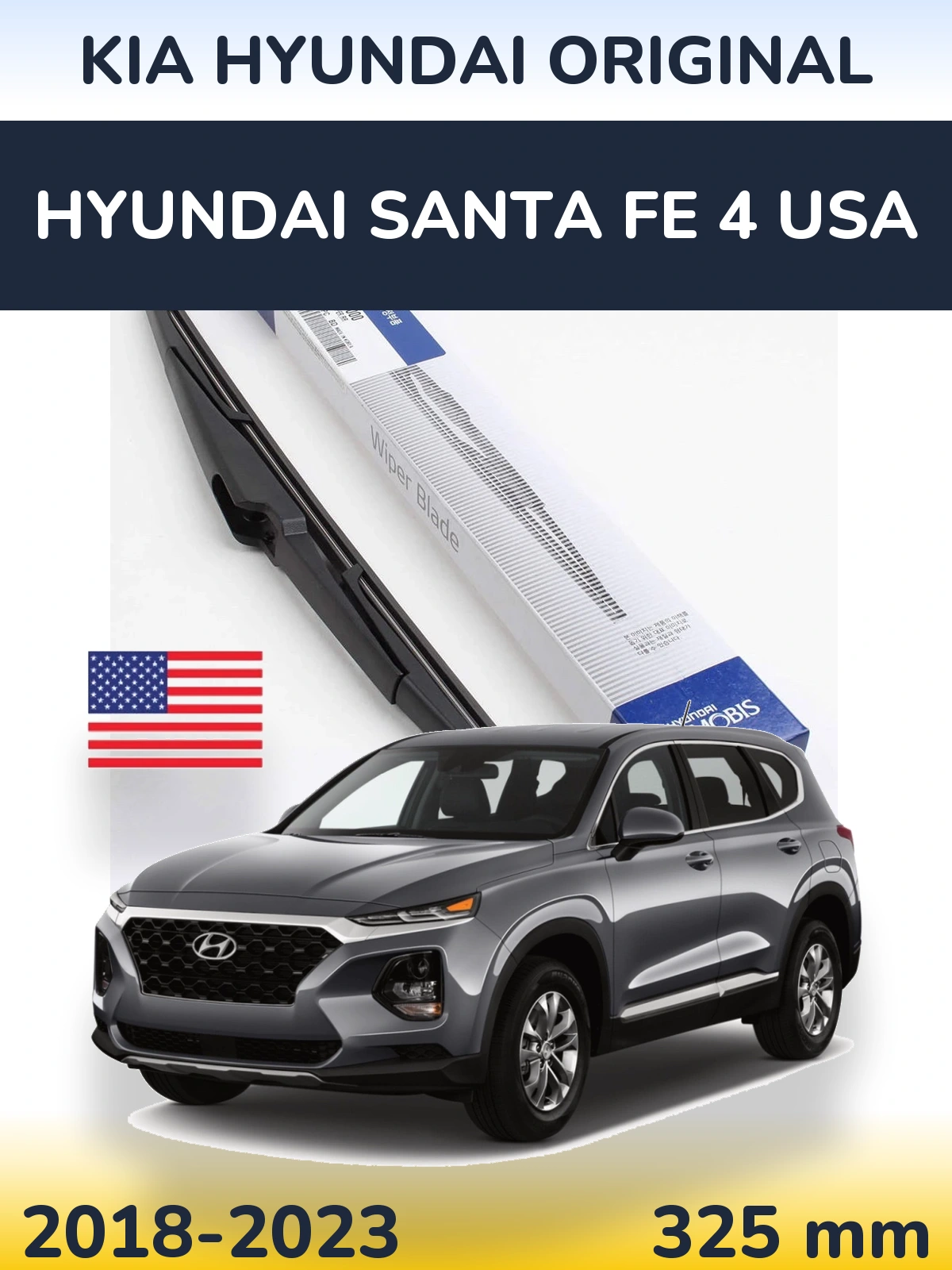 Torkarblad Kia Hyundai OEM Kia Hyundai Original för Hyundai Santa Fe 4 USA