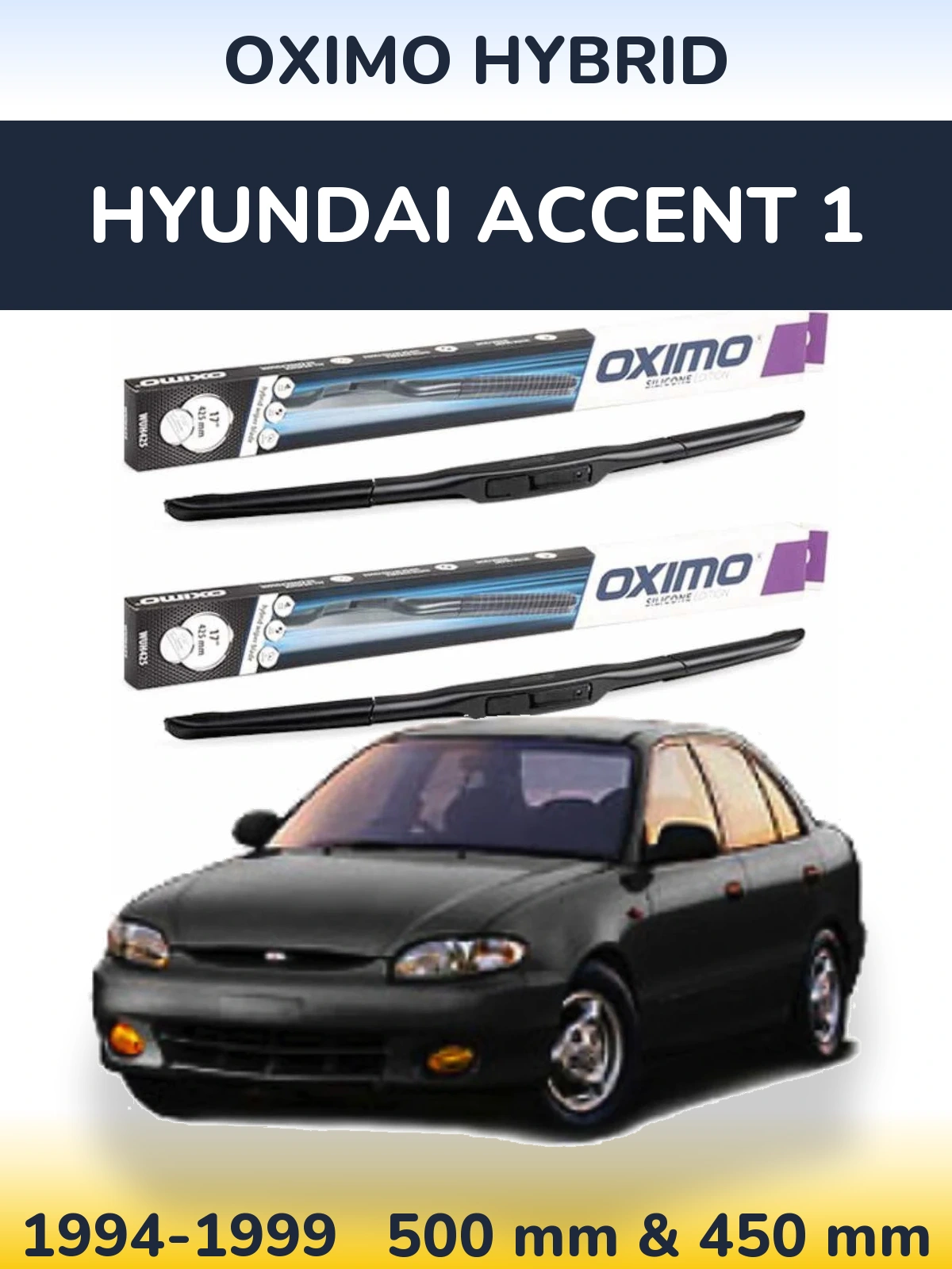 Torkarblad Oximo Hybrid för Hyundai Accent 1