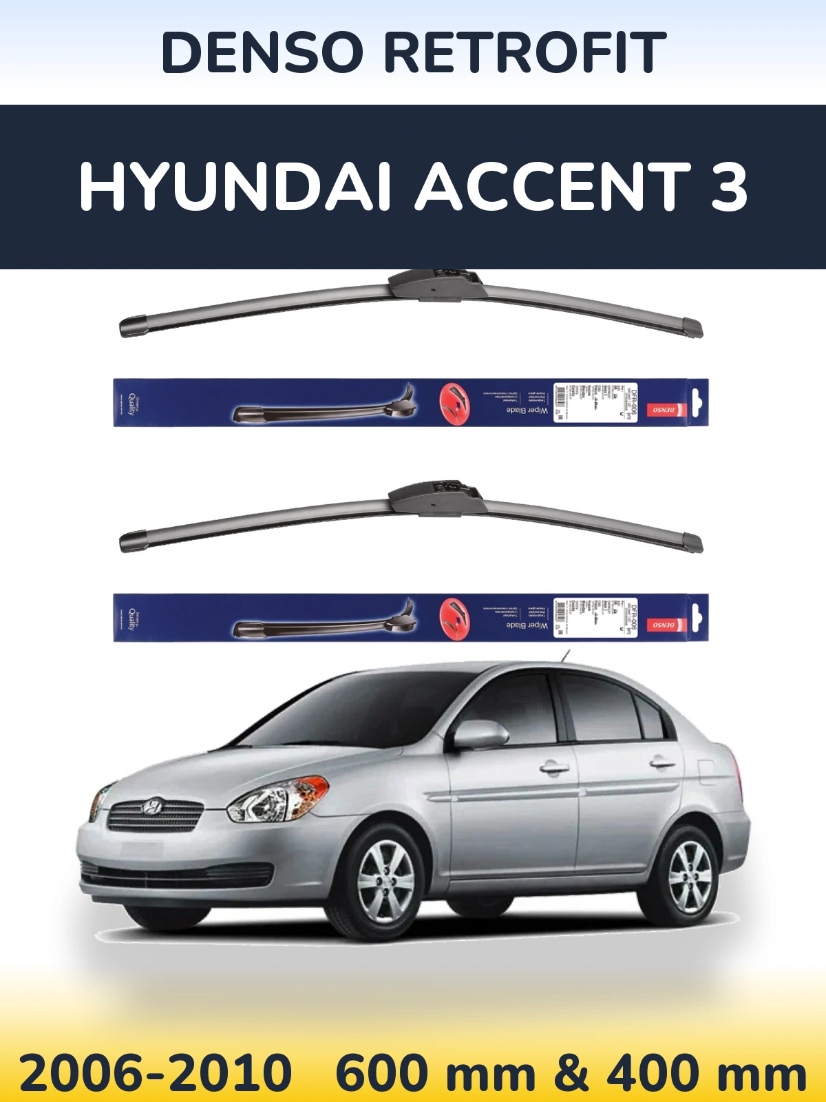Torkarblad Denso Retrofit för Hyundai Accent 3