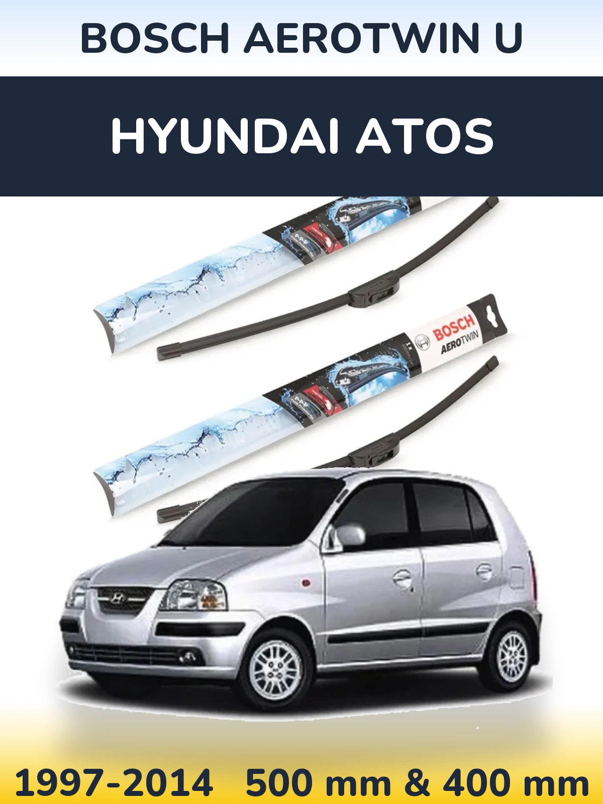Torkarblad BOSCH AeroTwin U för Hyundai Atos