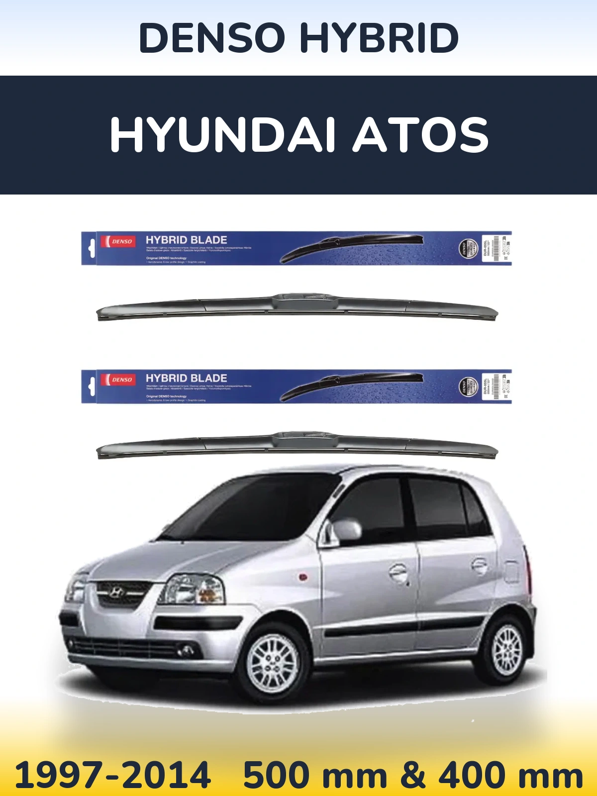 Torkarblad Denso Hybrid för Hyundai Atos