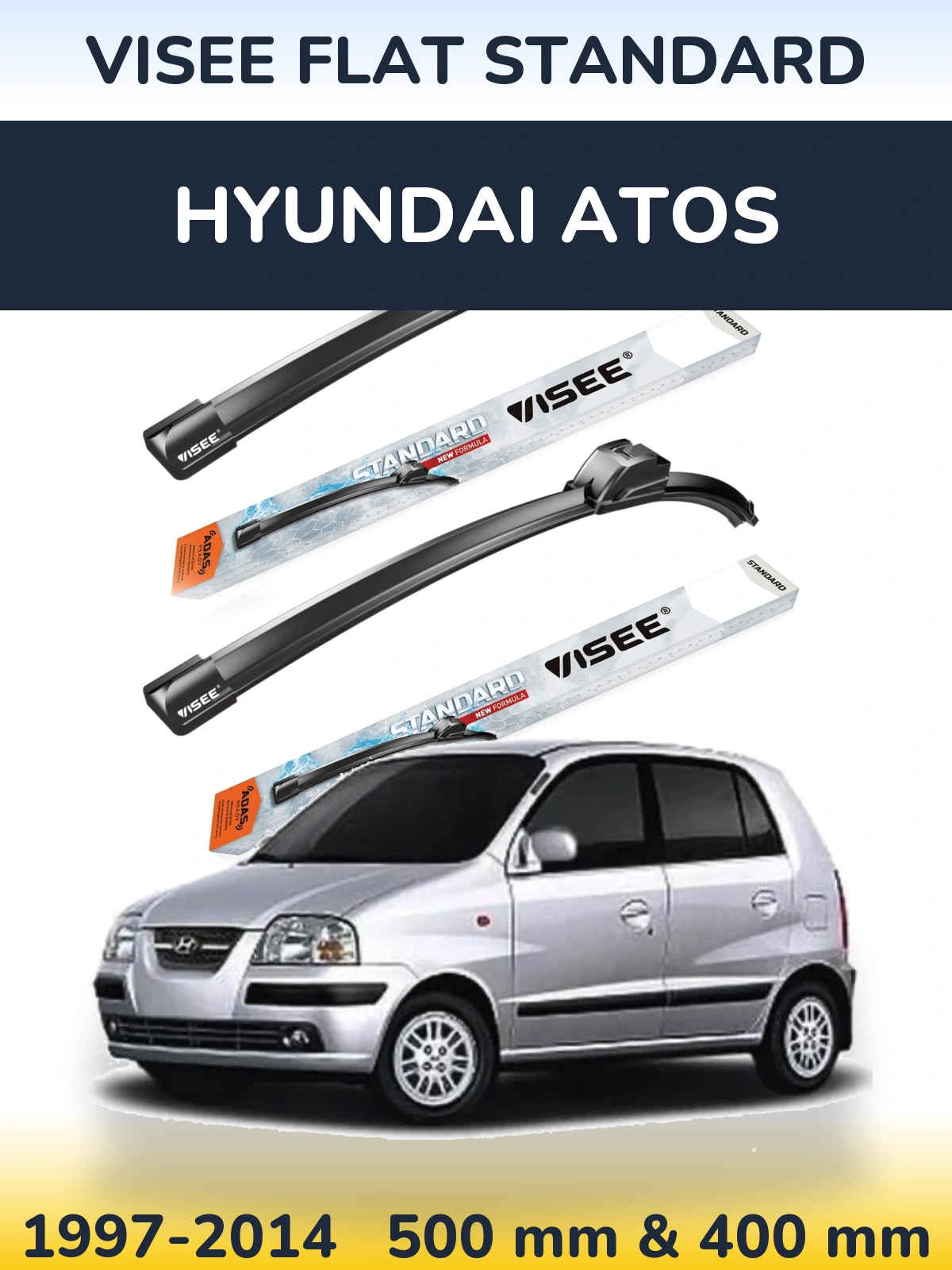 Torkarblad VISEE FLAT STANDARD för Hyundai Atos