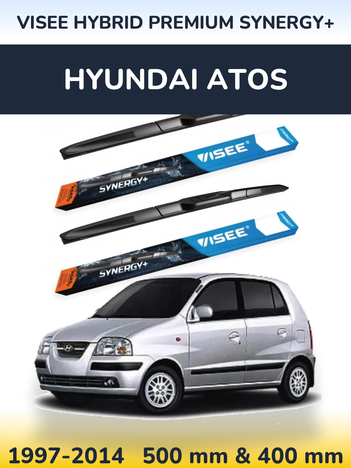 Torkarblad VISEE HYBRID PREMIUM SYNERGY+ för Hyundai Atos