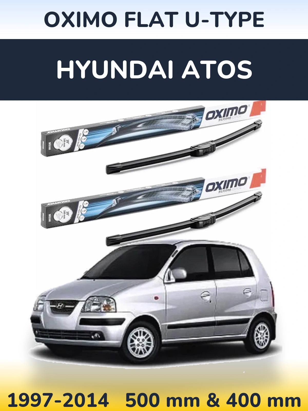 Torkarblad Oximo Flat U-type för Hyundai Atos