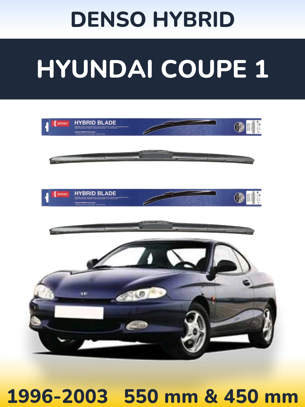 Torkarblad Denso Hybrid för Hyundai Coupe 1