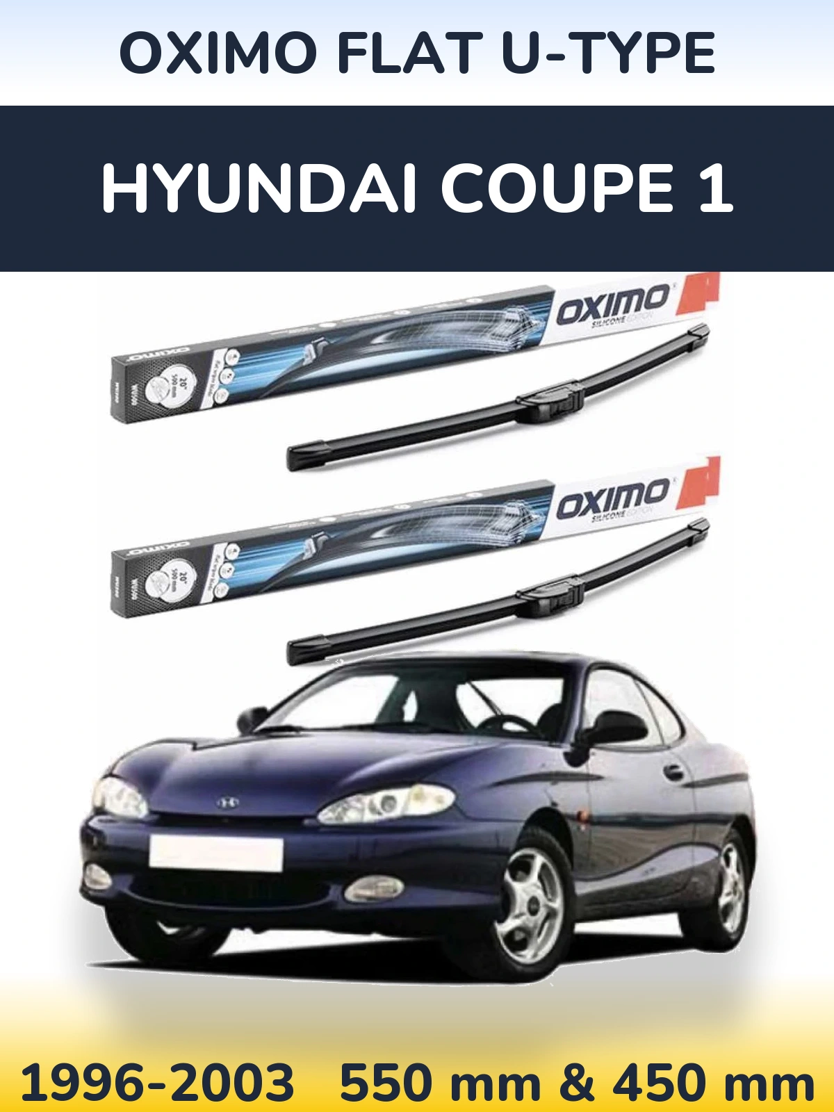Torkarblad Oximo Flat U-type för Hyundai Coupe 1