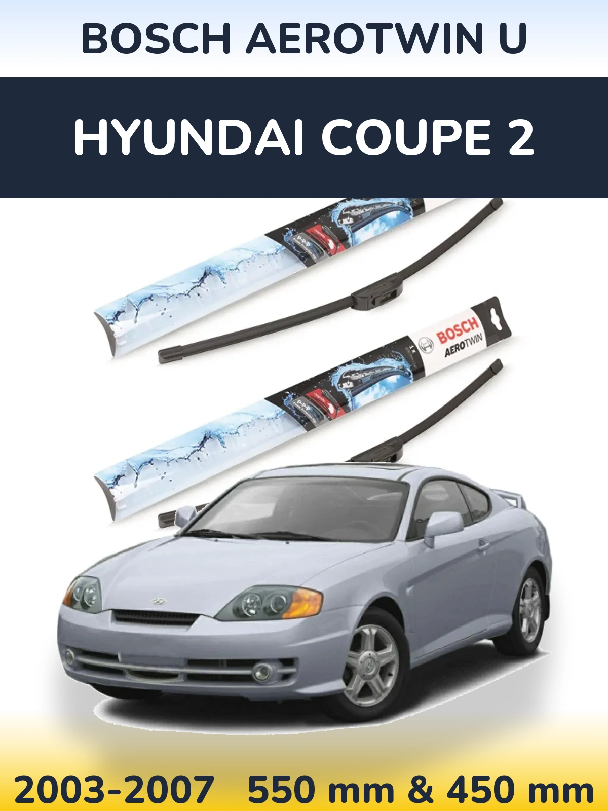 Torkarblad BOSCH AeroTwin U för Hyundai Coupe 2