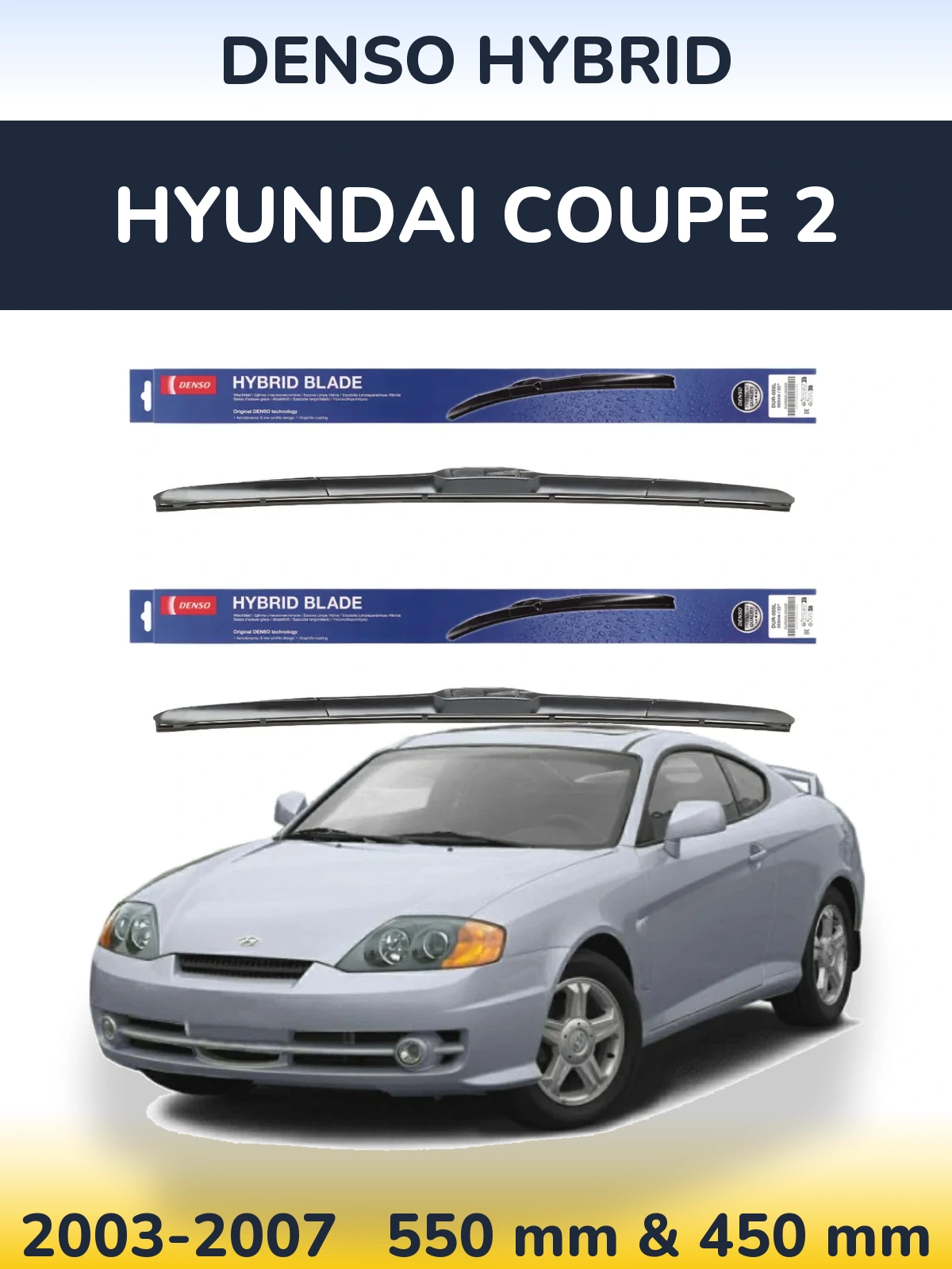 Torkarblad Denso Hybrid för Hyundai Coupe 2