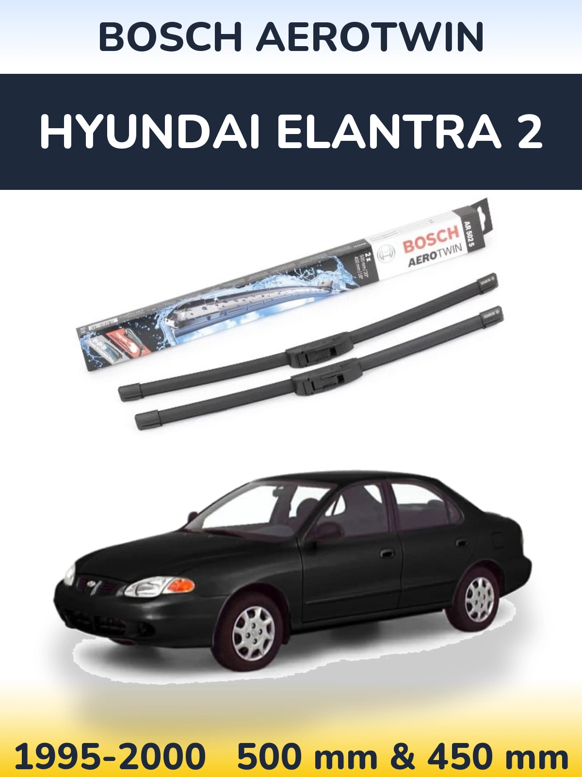 Torkarblad BOSCH AeroTwin för Hyundai Elantra 2