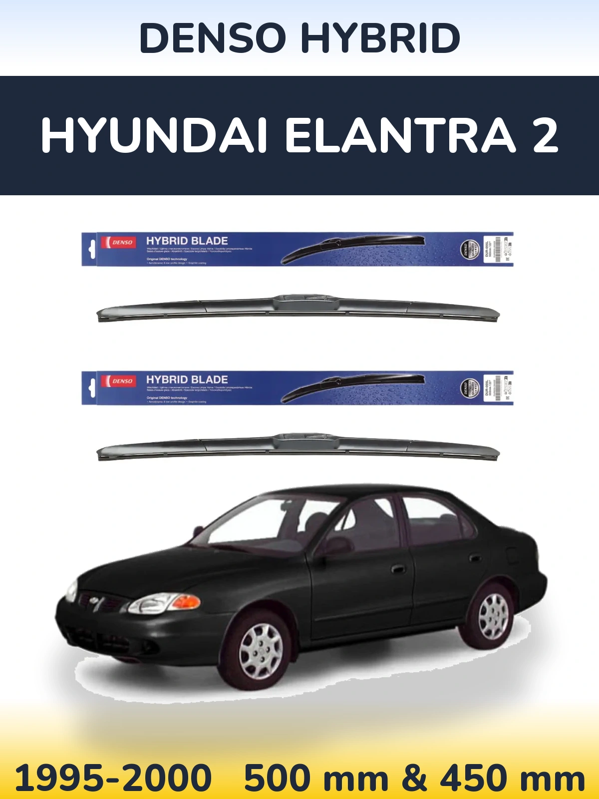 Torkarblad Denso Hybrid för Hyundai Elantra 2