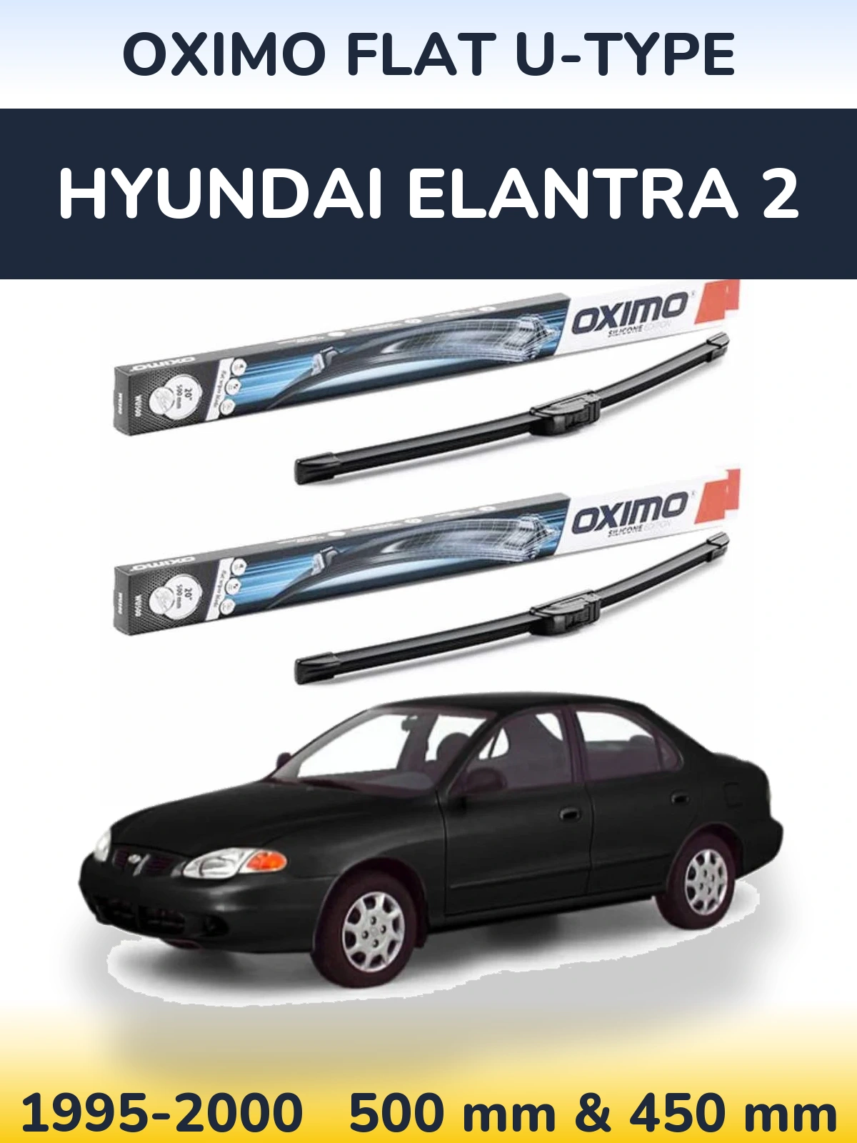 Torkarblad Oximo Flat U-type för Hyundai Elantra 2