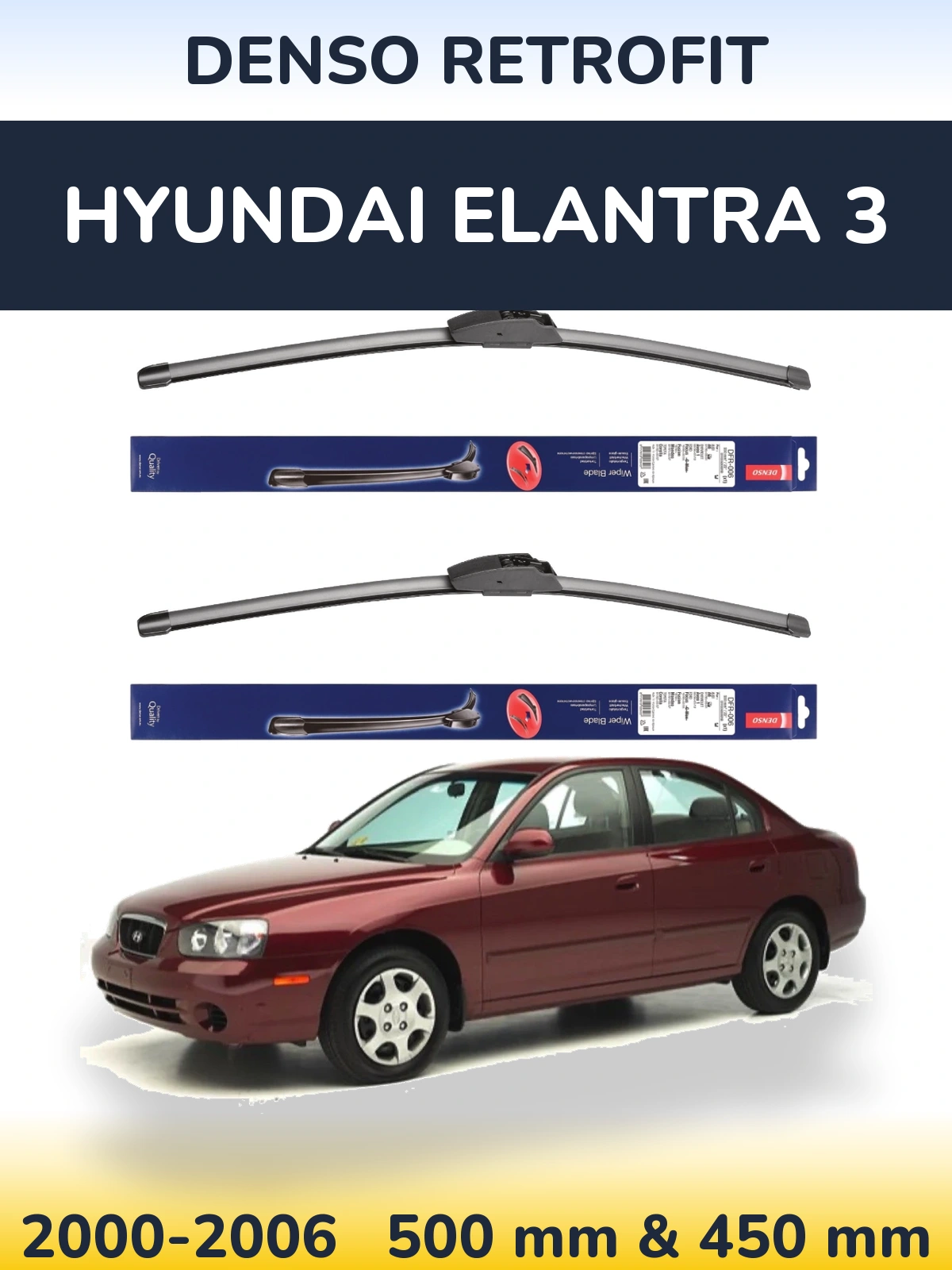 Torkarblad Denso Retrofit för Hyundai Elantra 3