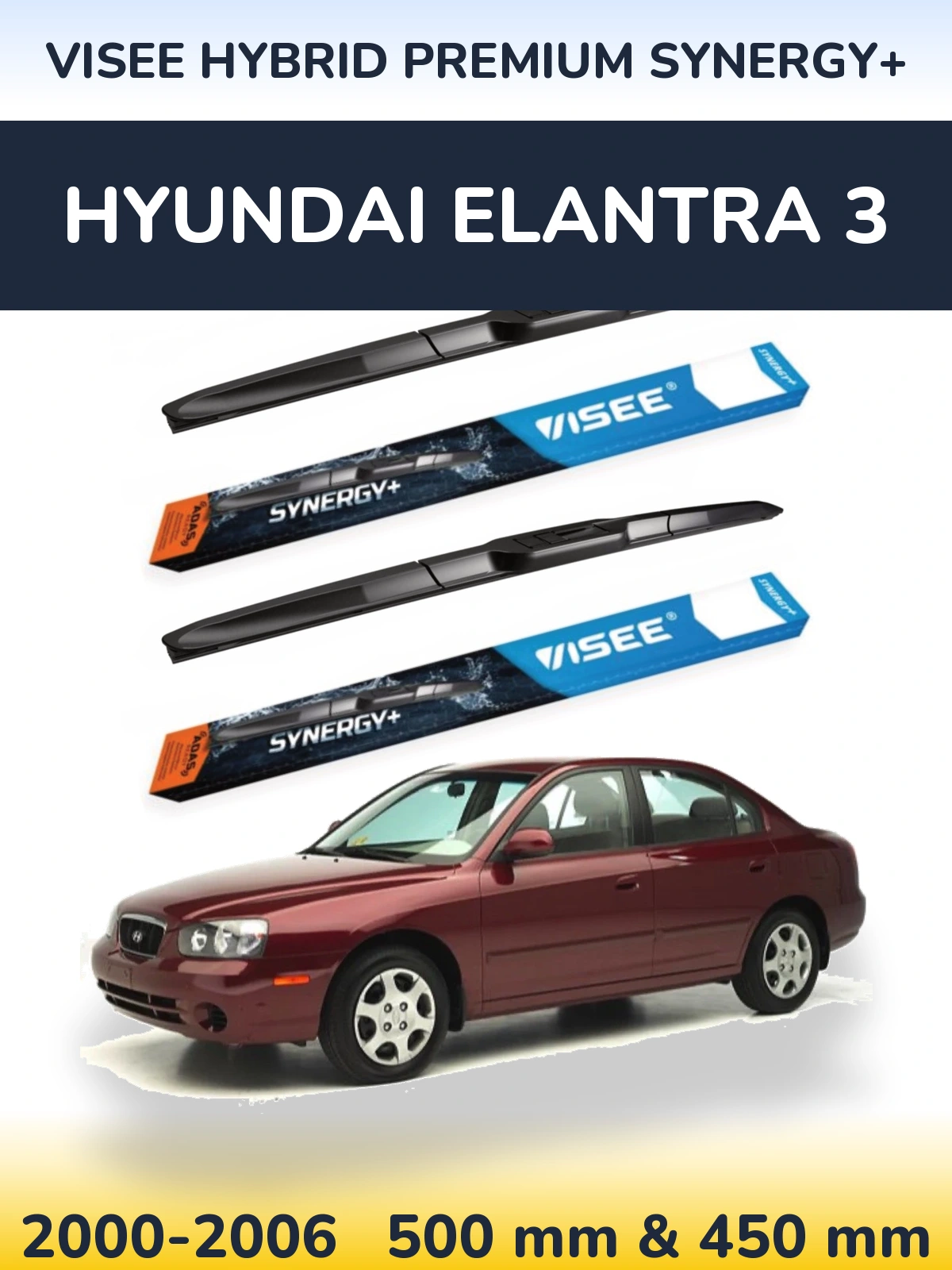 Torkarblad VISEE HYBRID PREMIUM SYNERGY+ för Hyundai Elantra 3
