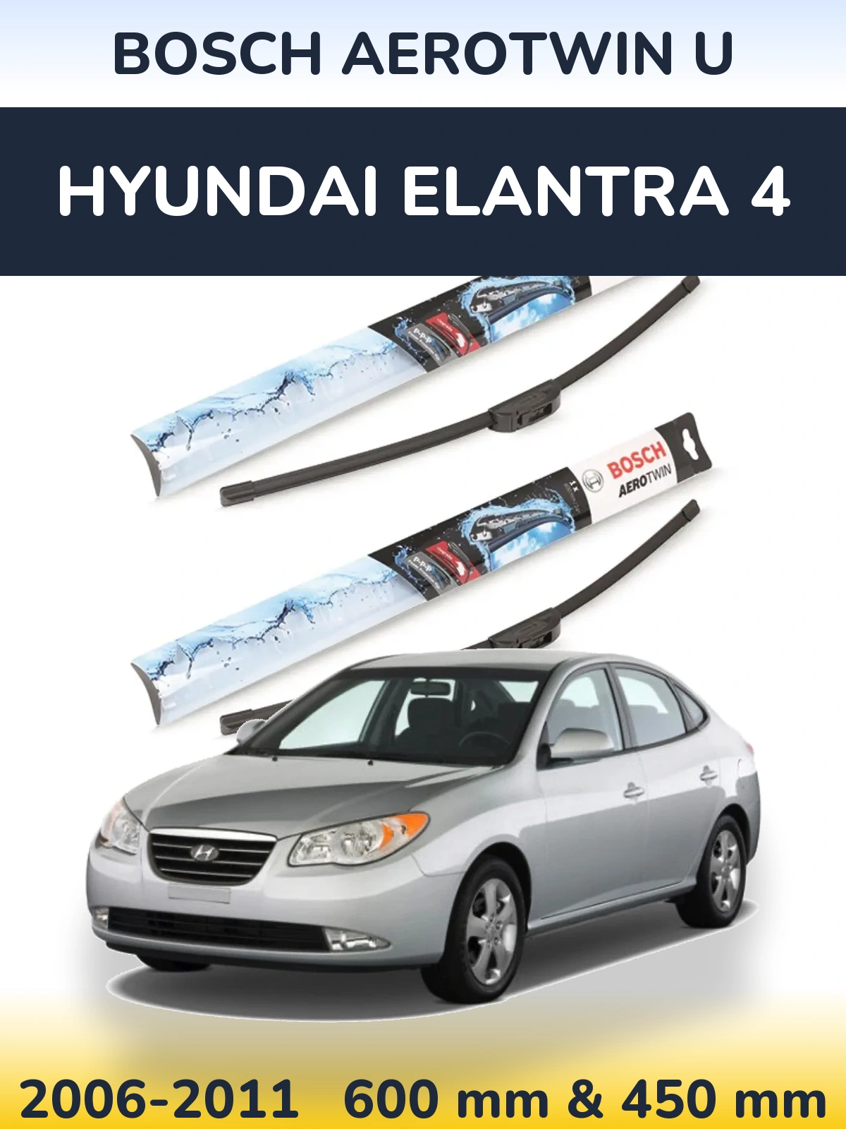 Torkarblad BOSCH AeroTwin U för Hyundai Elantra 4