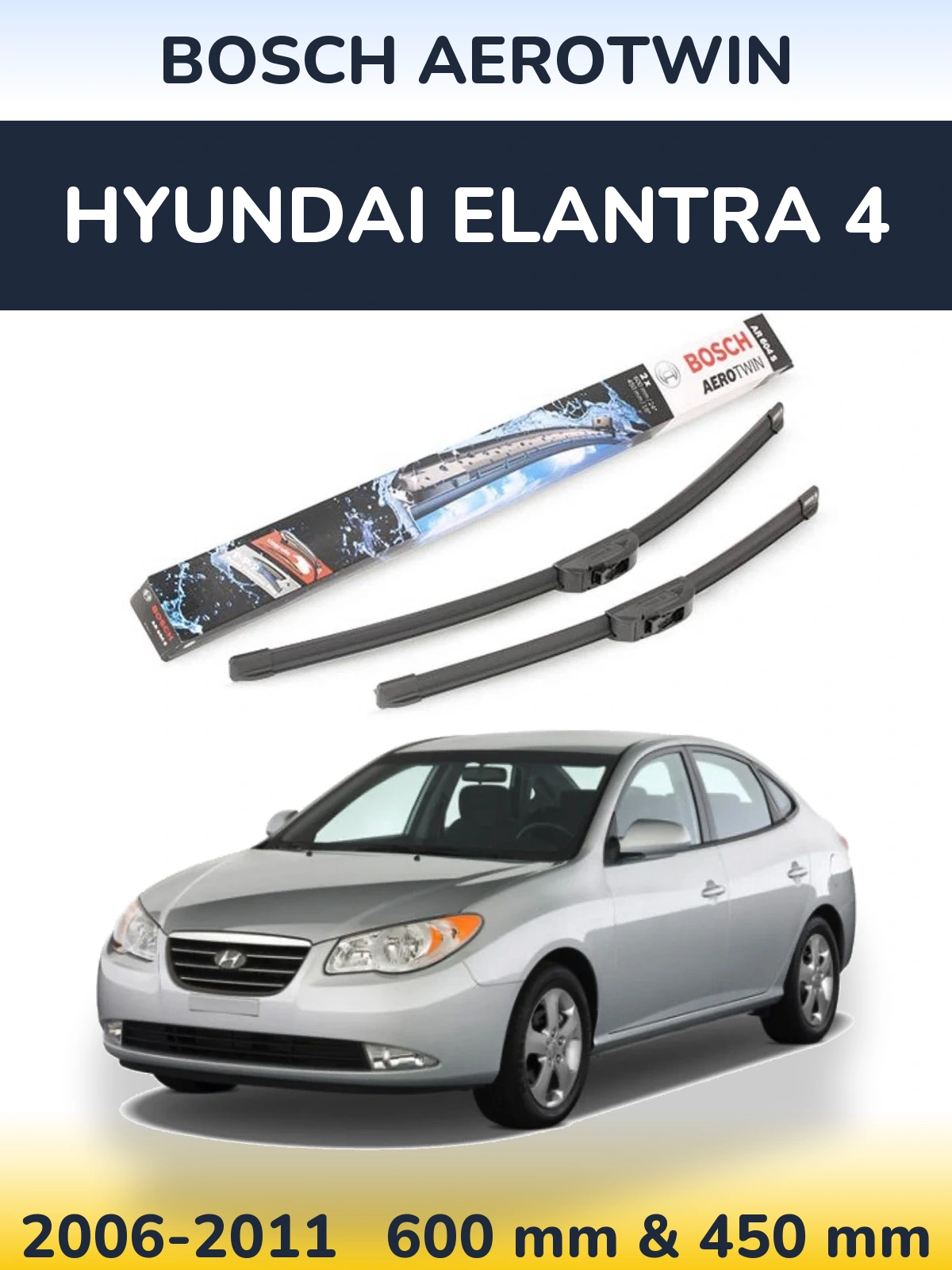 Torkarblad BOSCH AeroTwin för Hyundai Elantra 4