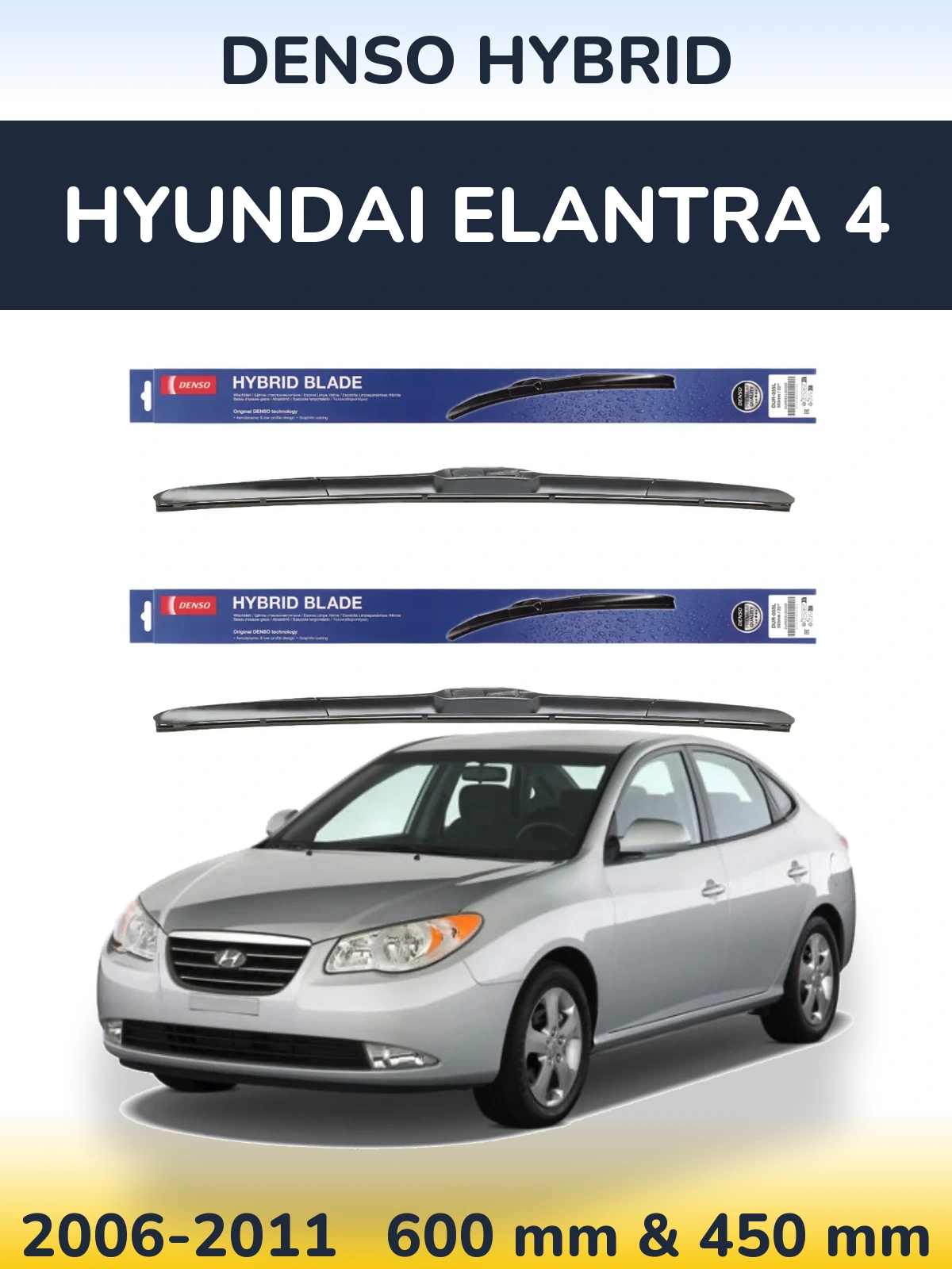 Torkarblad Denso Hybrid för Hyundai Elantra 4