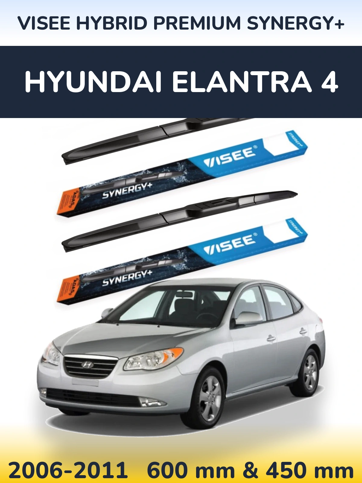 Torkarblad VISEE HYBRID PREMIUM SYNERGY+ för Hyundai Elantra 4