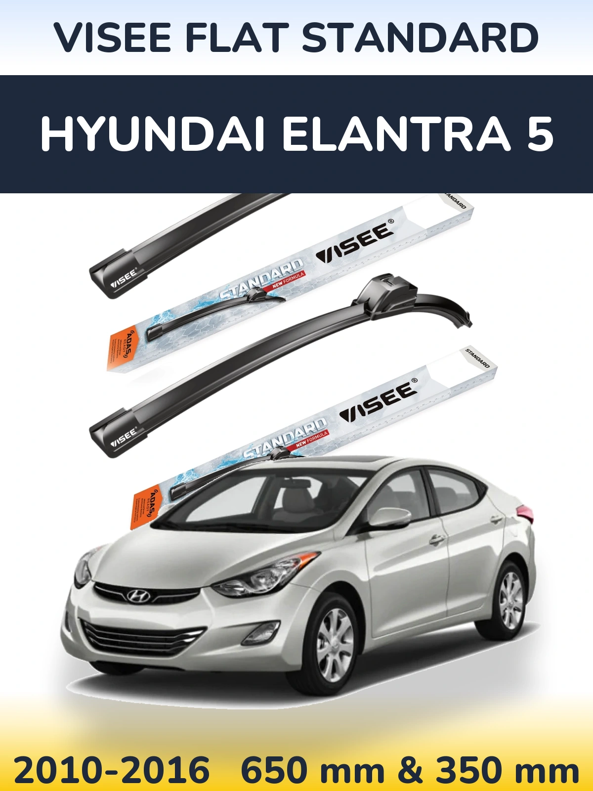 Torkarblad VISEE FLAT STANDARD för Hyundai Elantra 5