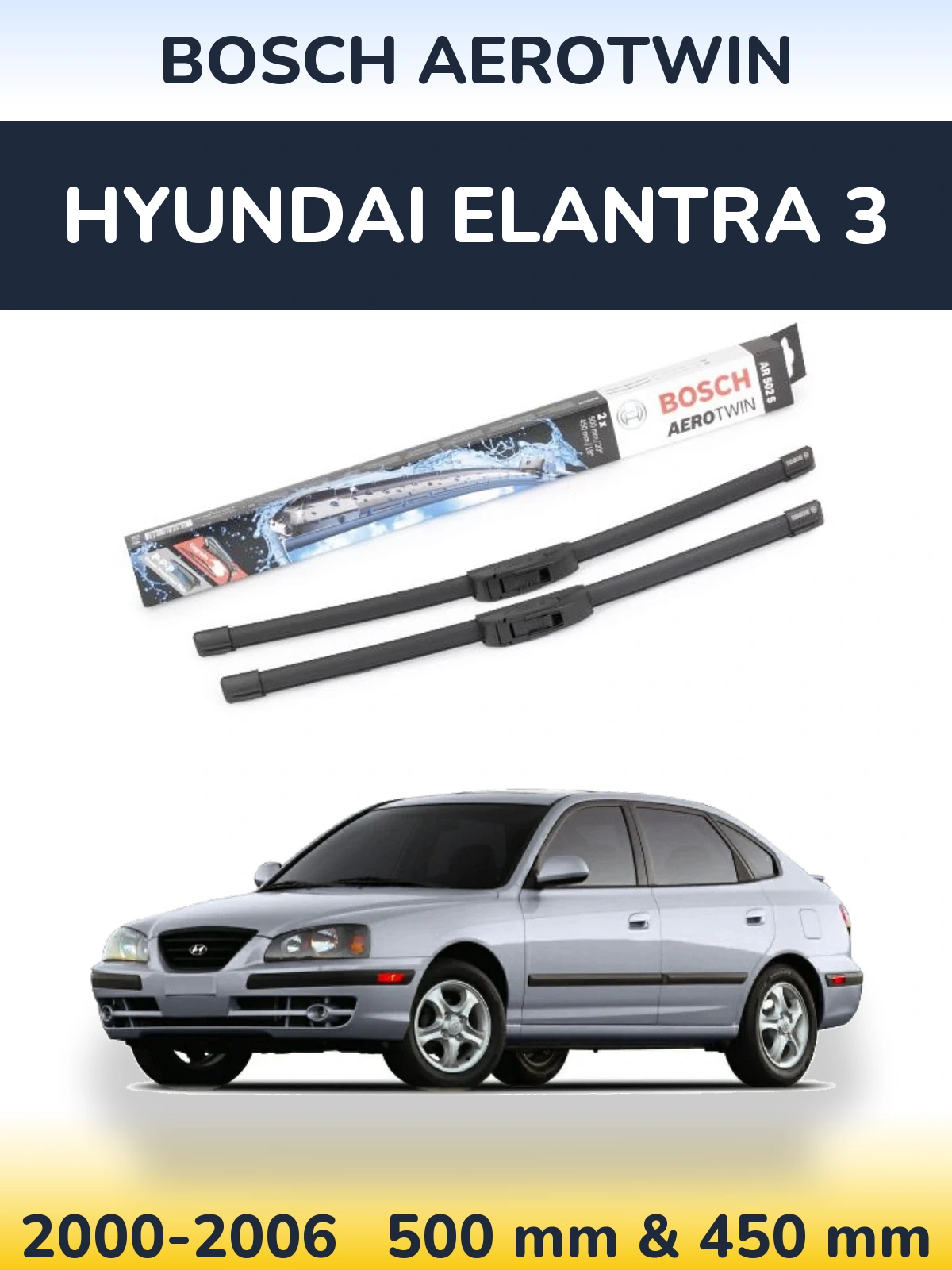 Torkarblad BOSCH AeroTwin för Hyundai Elantra 3