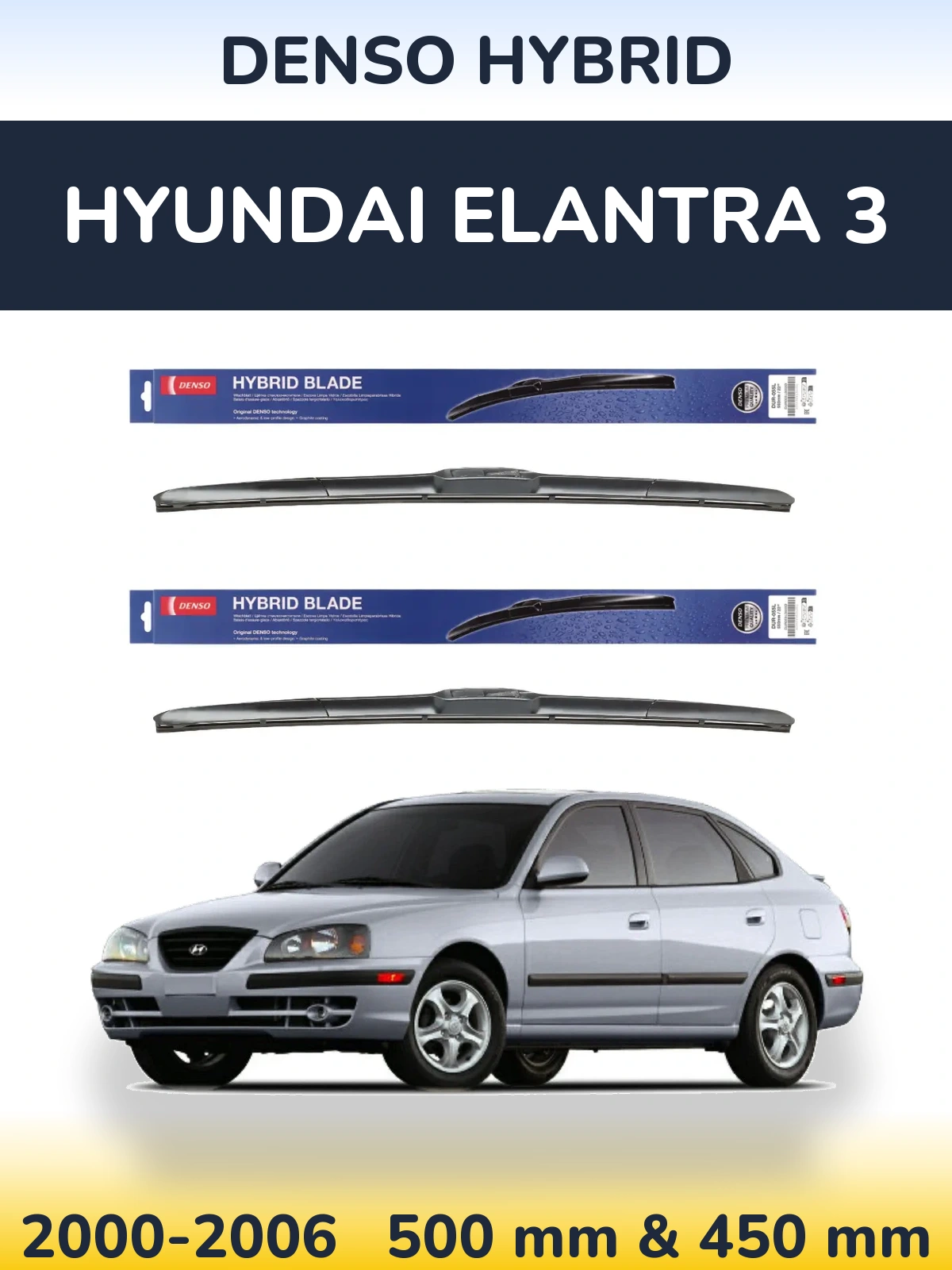 Torkarblad Denso Hybrid för Hyundai Elantra 3