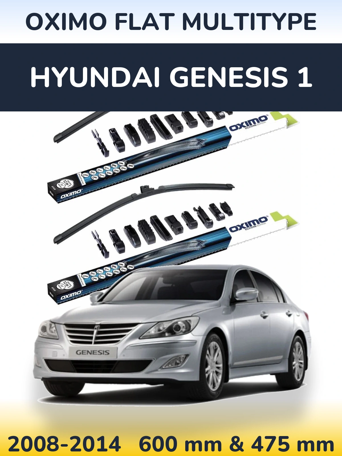 Torkarblad Oximo Flat MultiType för Hyundai Genesis 1