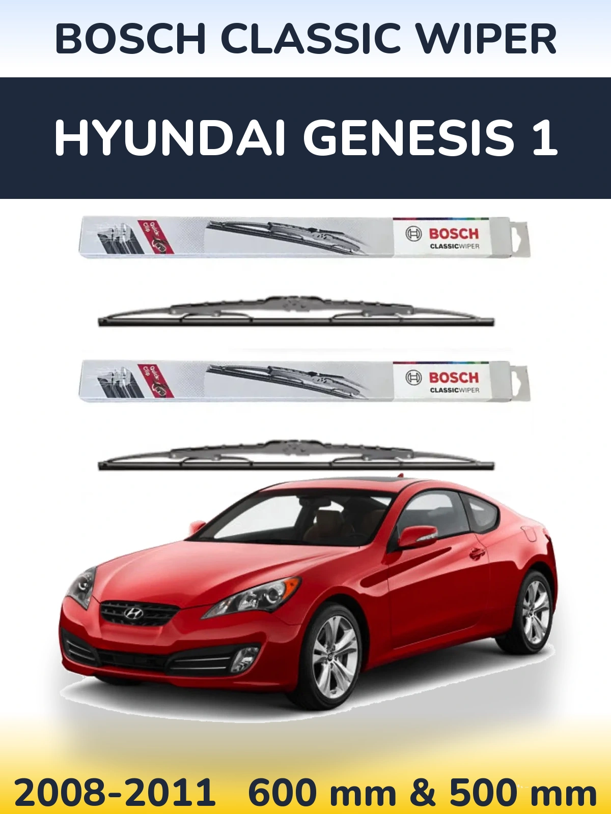 Torkarblad BOSCH Classic Wiper för Hyundai Genesis 1