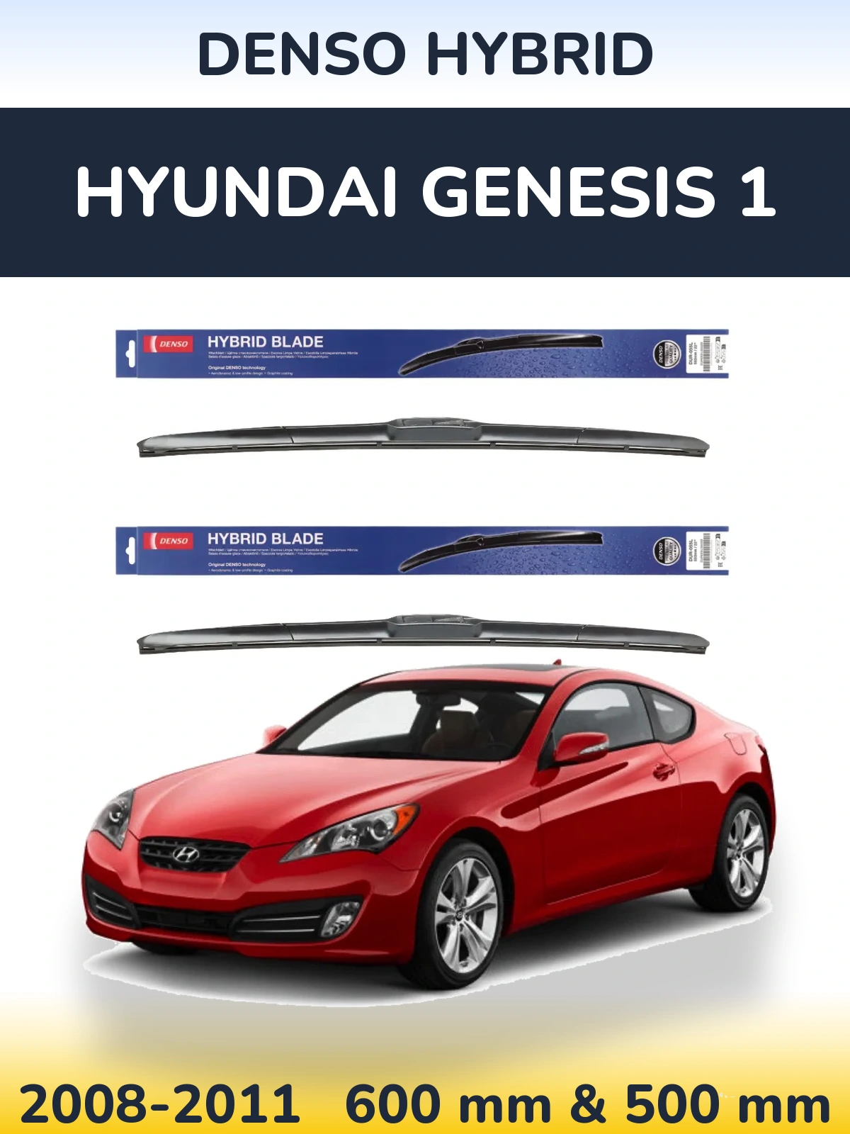 Torkarblad Denso Hybrid för Hyundai Genesis 1