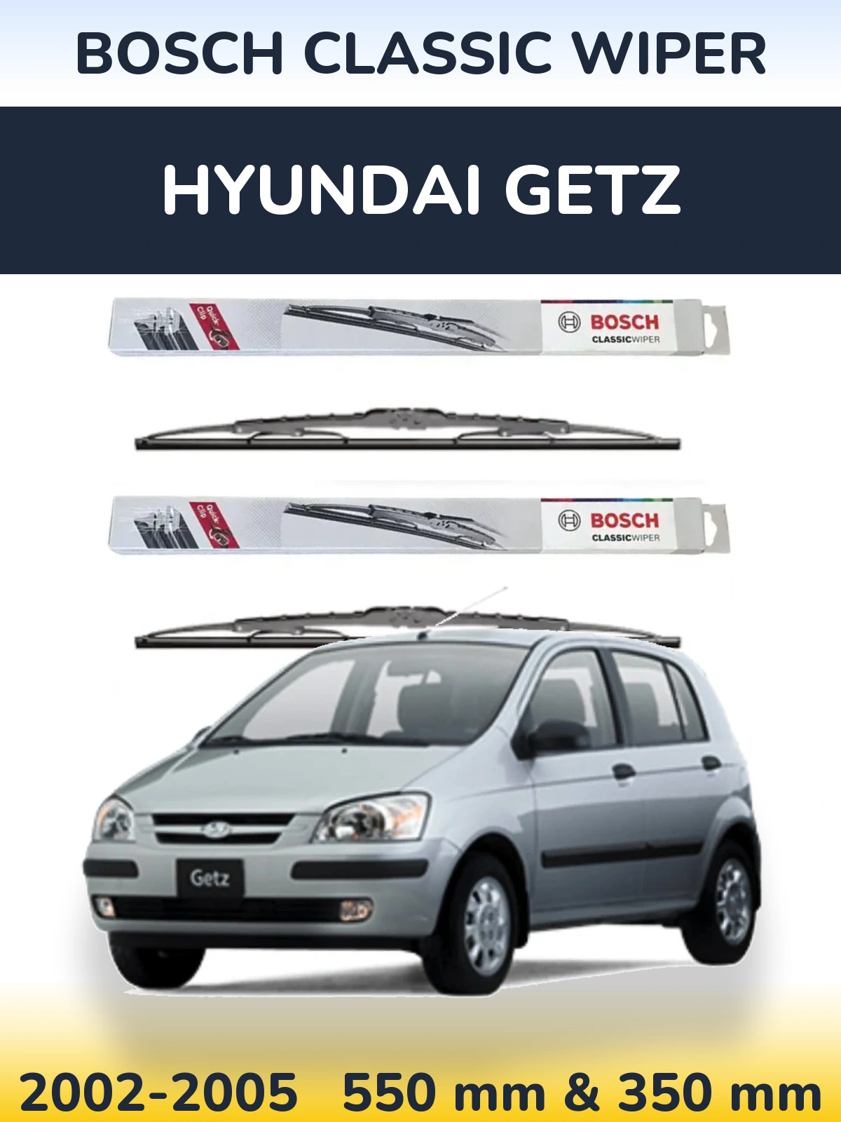 Torkarblad BOSCH Classic Wiper för Hyundai Getz