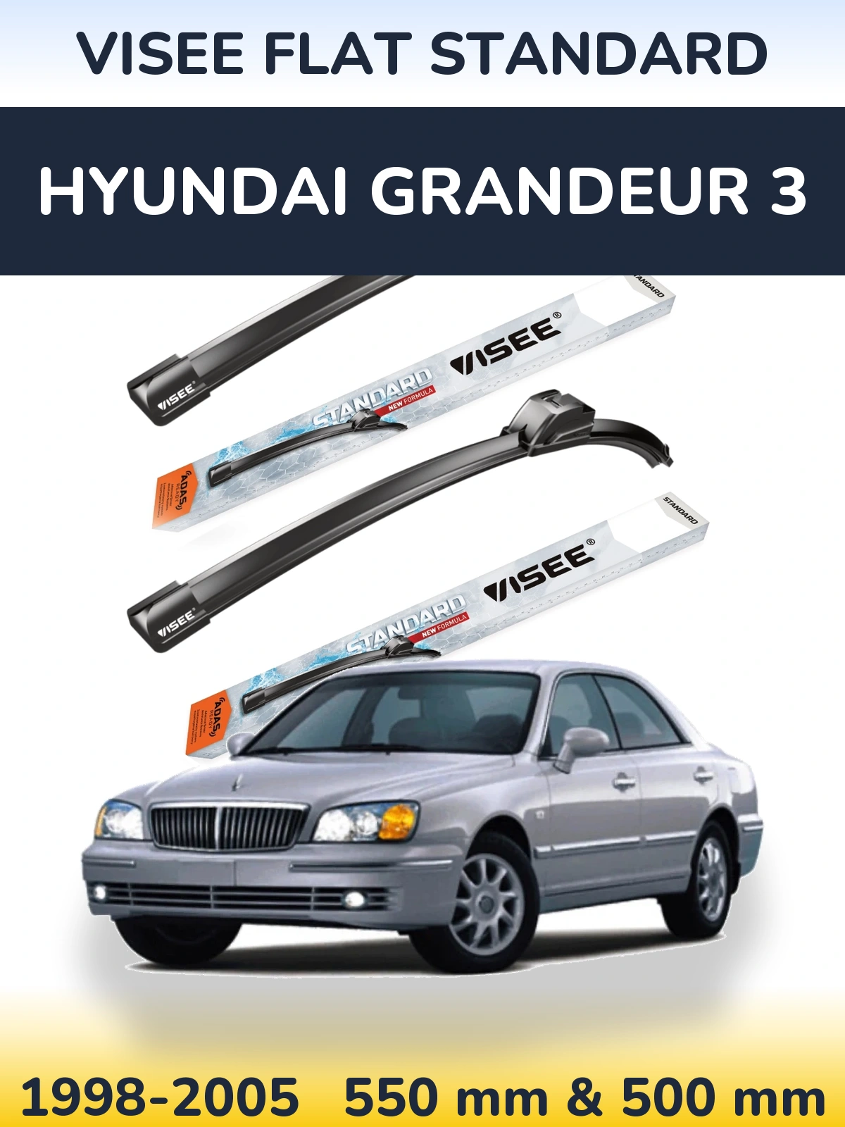 Torkarblad VISEE FLAT STANDARD för Hyundai Grandeur 3