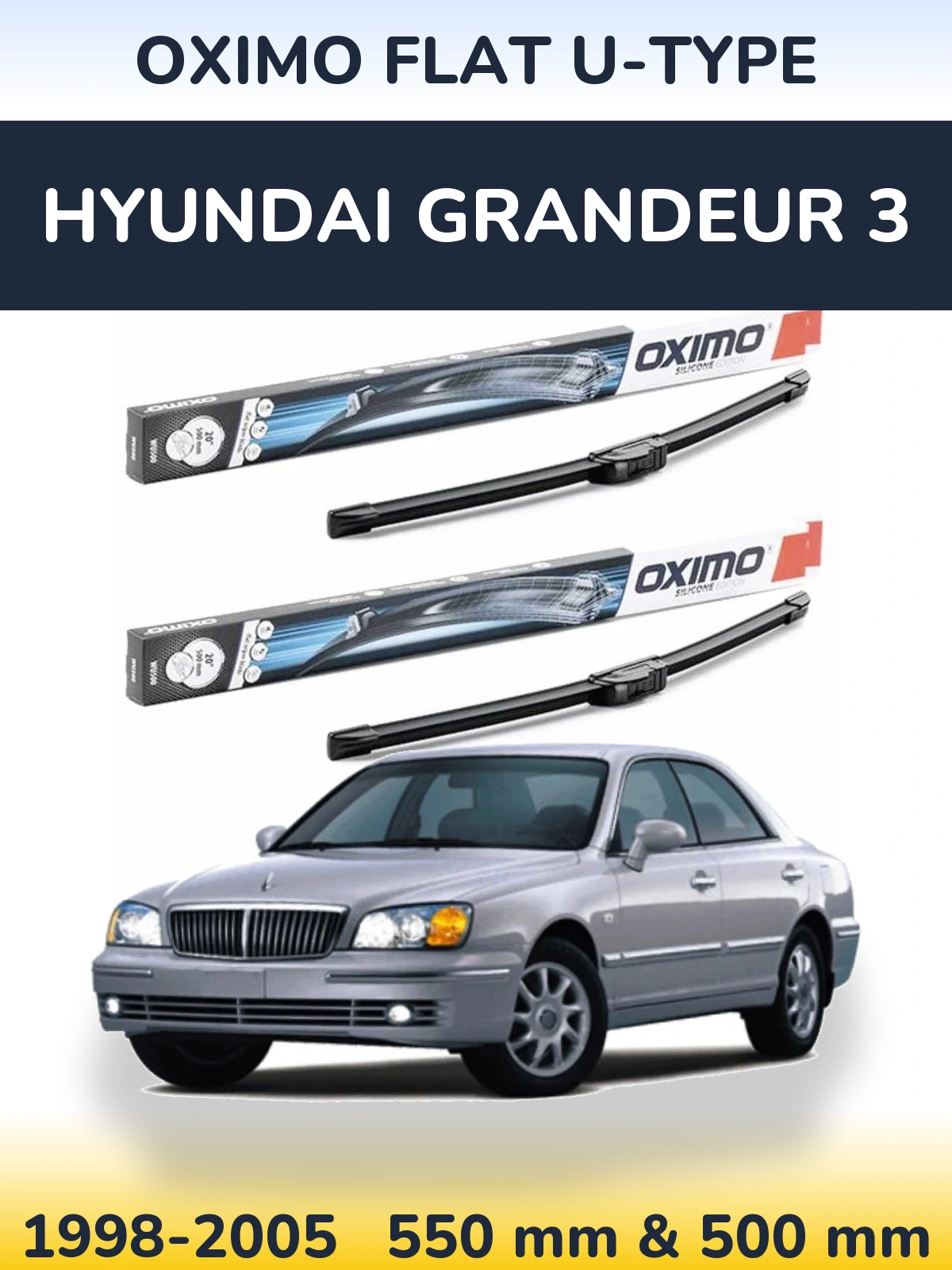Torkarblad Oximo Flat U-type för Hyundai Grandeur 3
