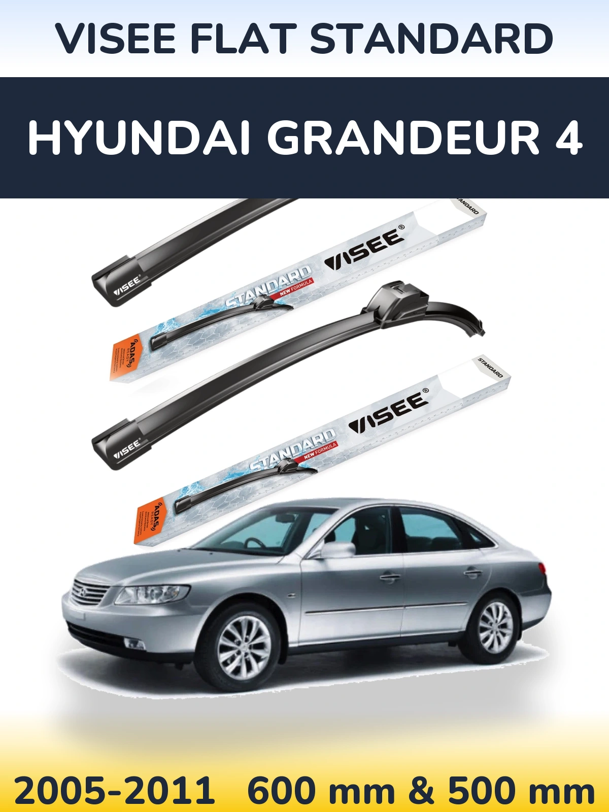 Torkarblad VISEE FLAT STANDARD för Hyundai Grandeur 4