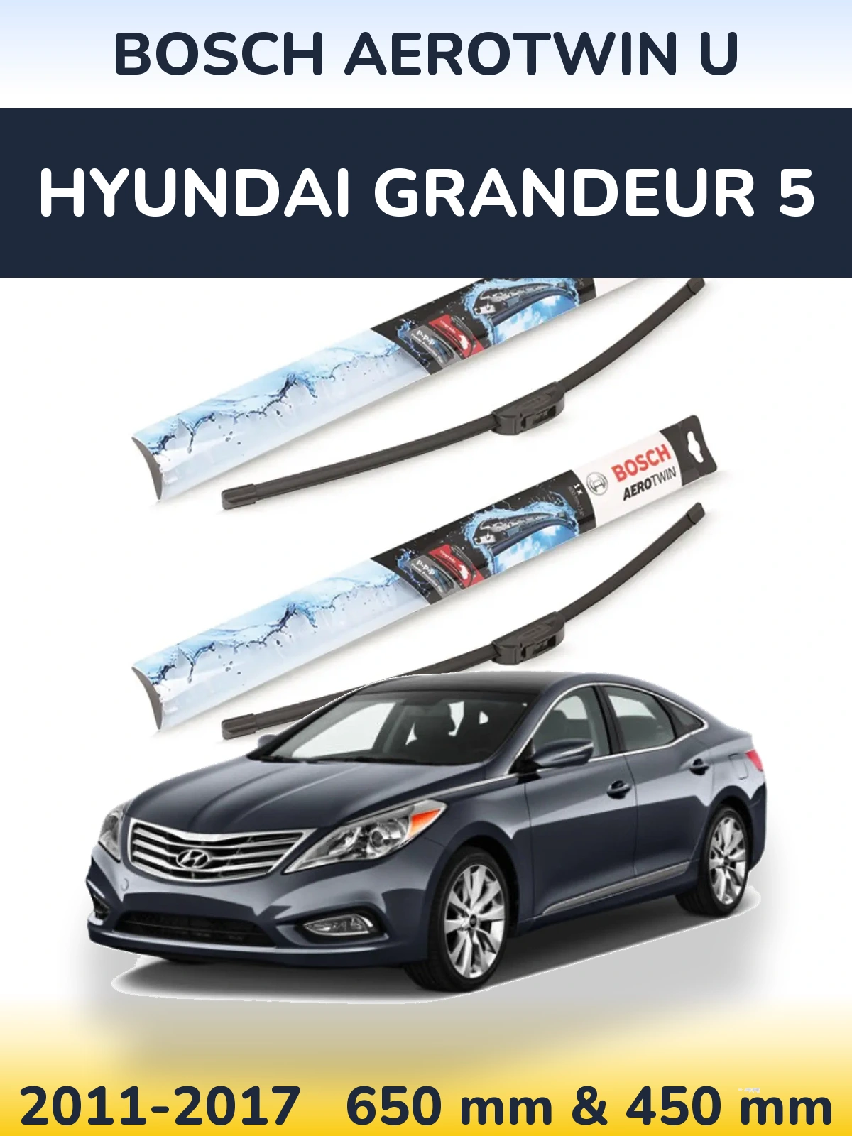 Torkarblad BOSCH AeroTwin U för Hyundai Grandeur 5