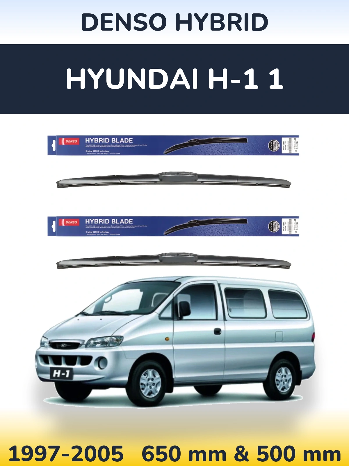 Torkarblad Denso Hybrid för Hyundai H-1 1