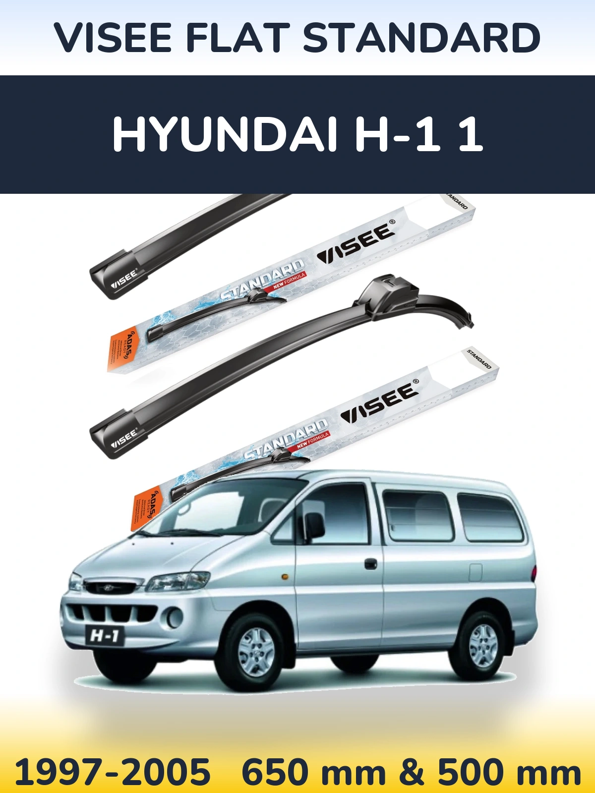 Torkarblad VISEE FLAT STANDARD för Hyundai H-1 1