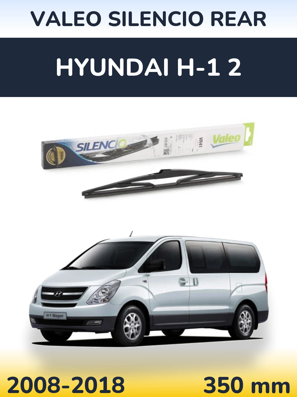 Задний дворник Valeo Silencio Rear 345 мм для Hyundai H-1 2 2008-2018