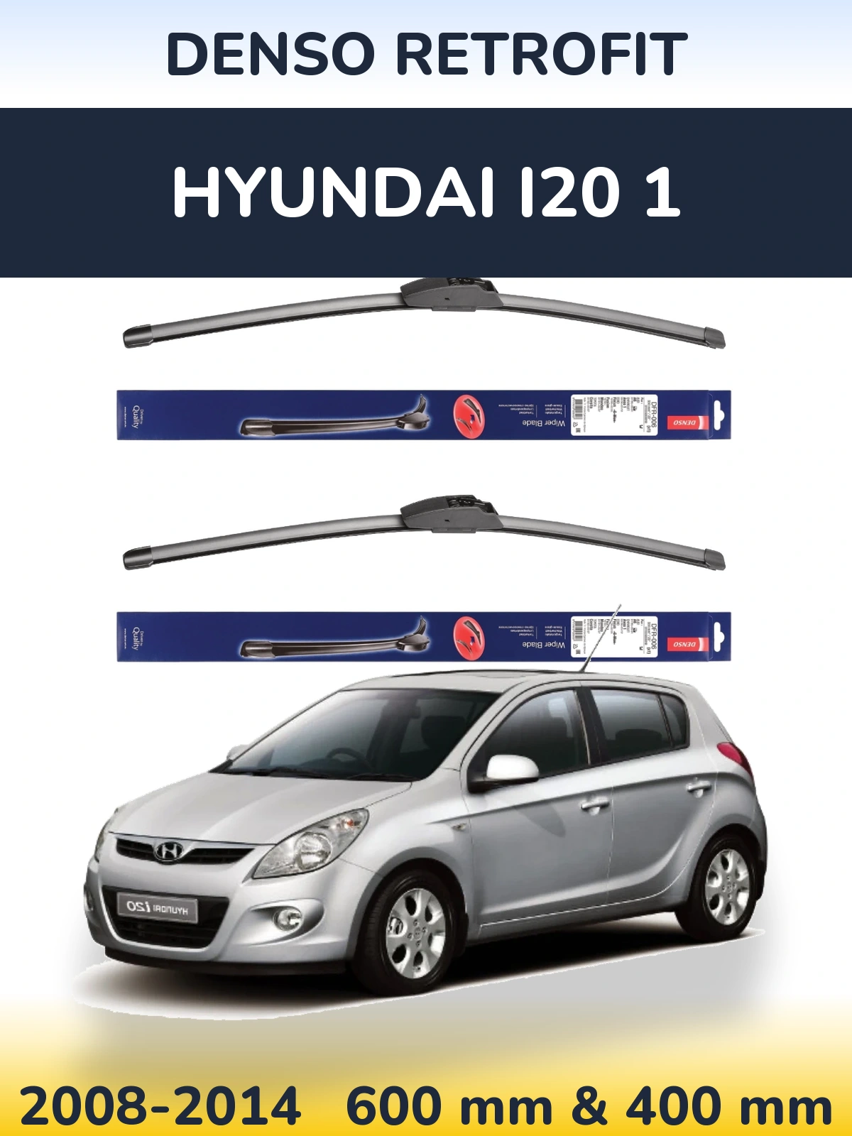 Torkarblad Denso Retrofit för Hyundai i20 1