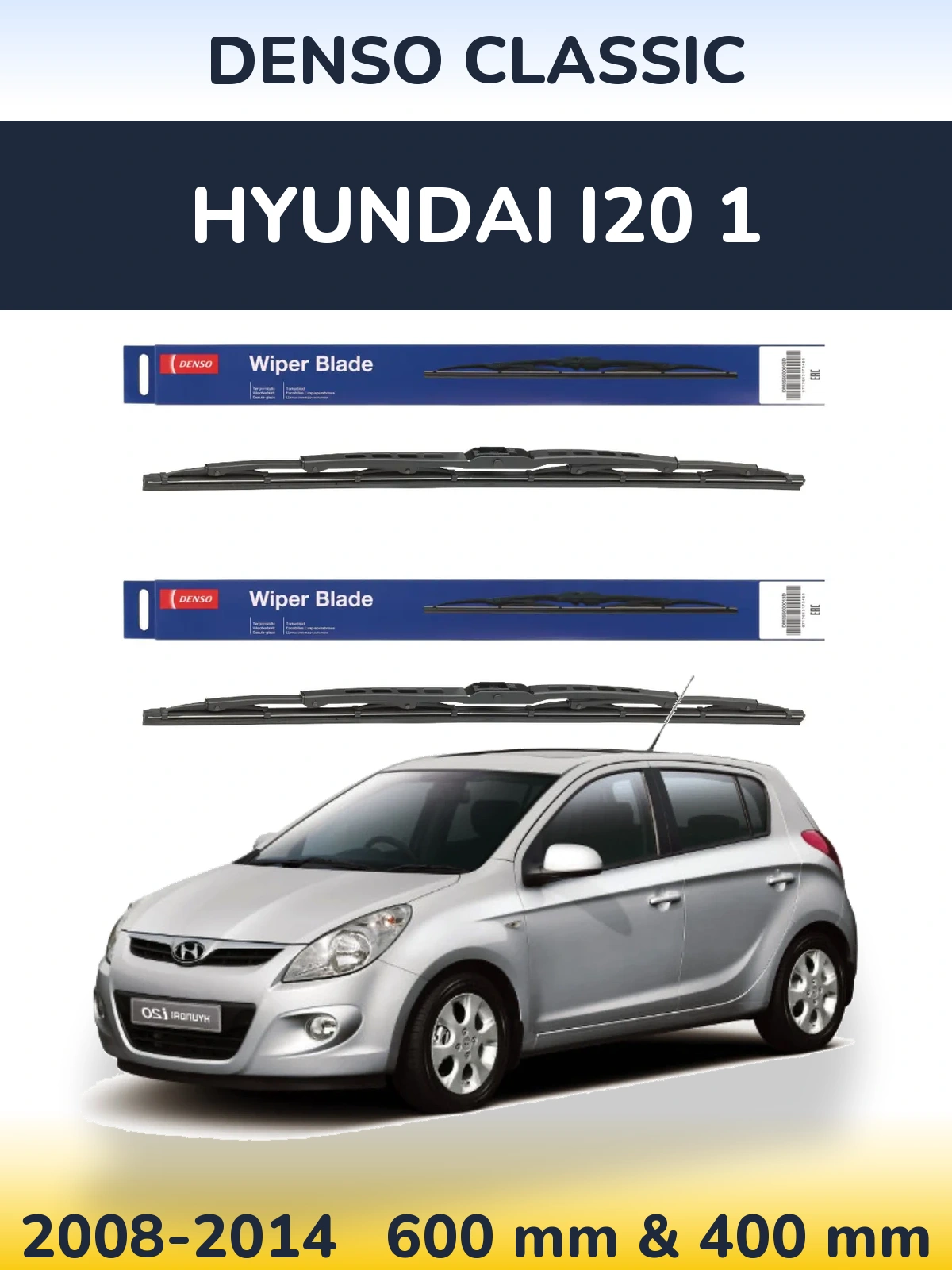 Torkarblad Denso Classic för Hyundai i20 1