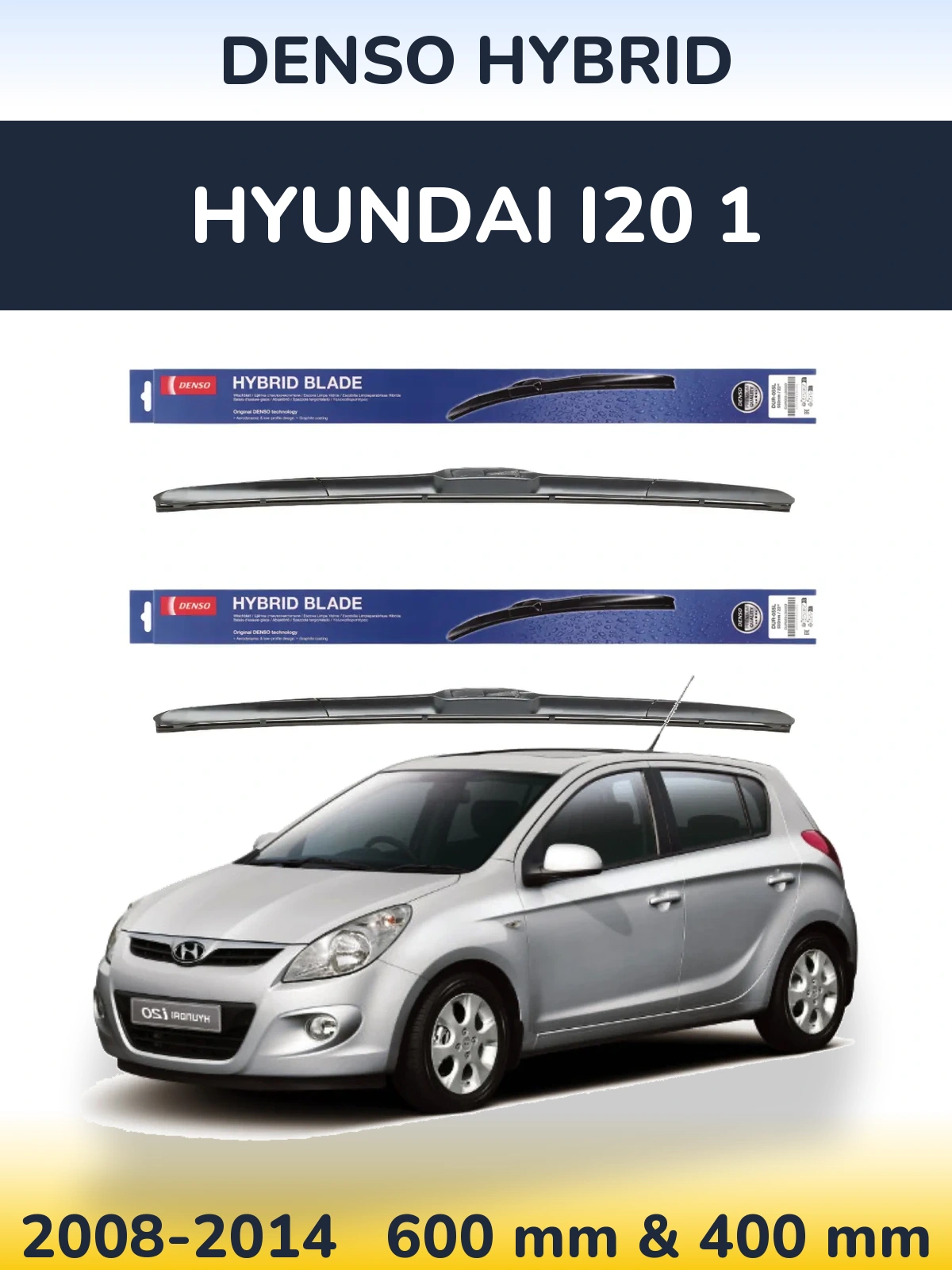 Torkarblad Denso Hybrid för Hyundai i20 1