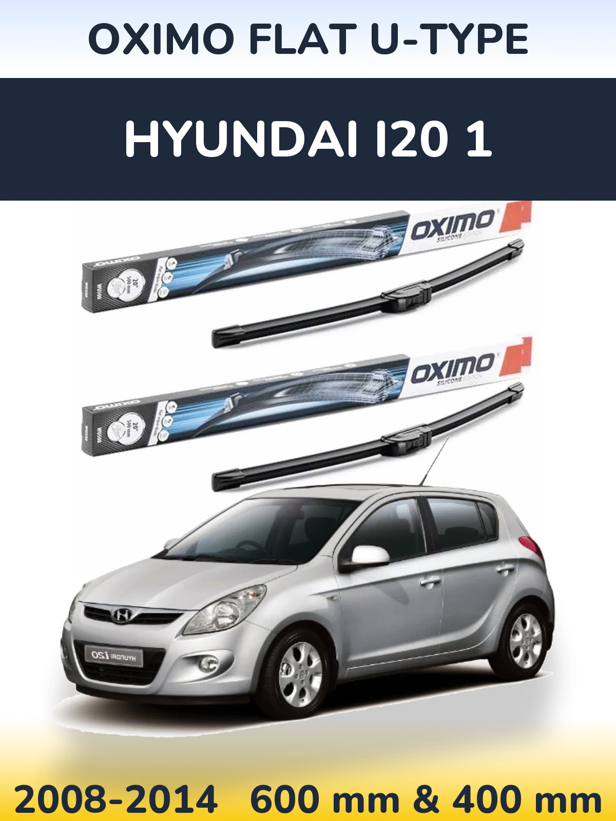 Torkarblad Oximo Flat U-type för Hyundai i20 1