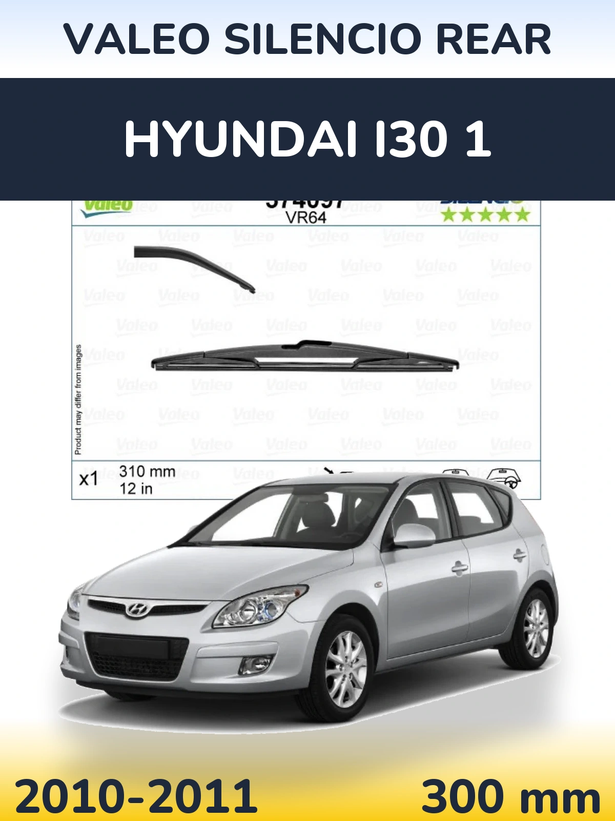 Torkarblad Valeo Silencio Rear för Hyundai i30 1