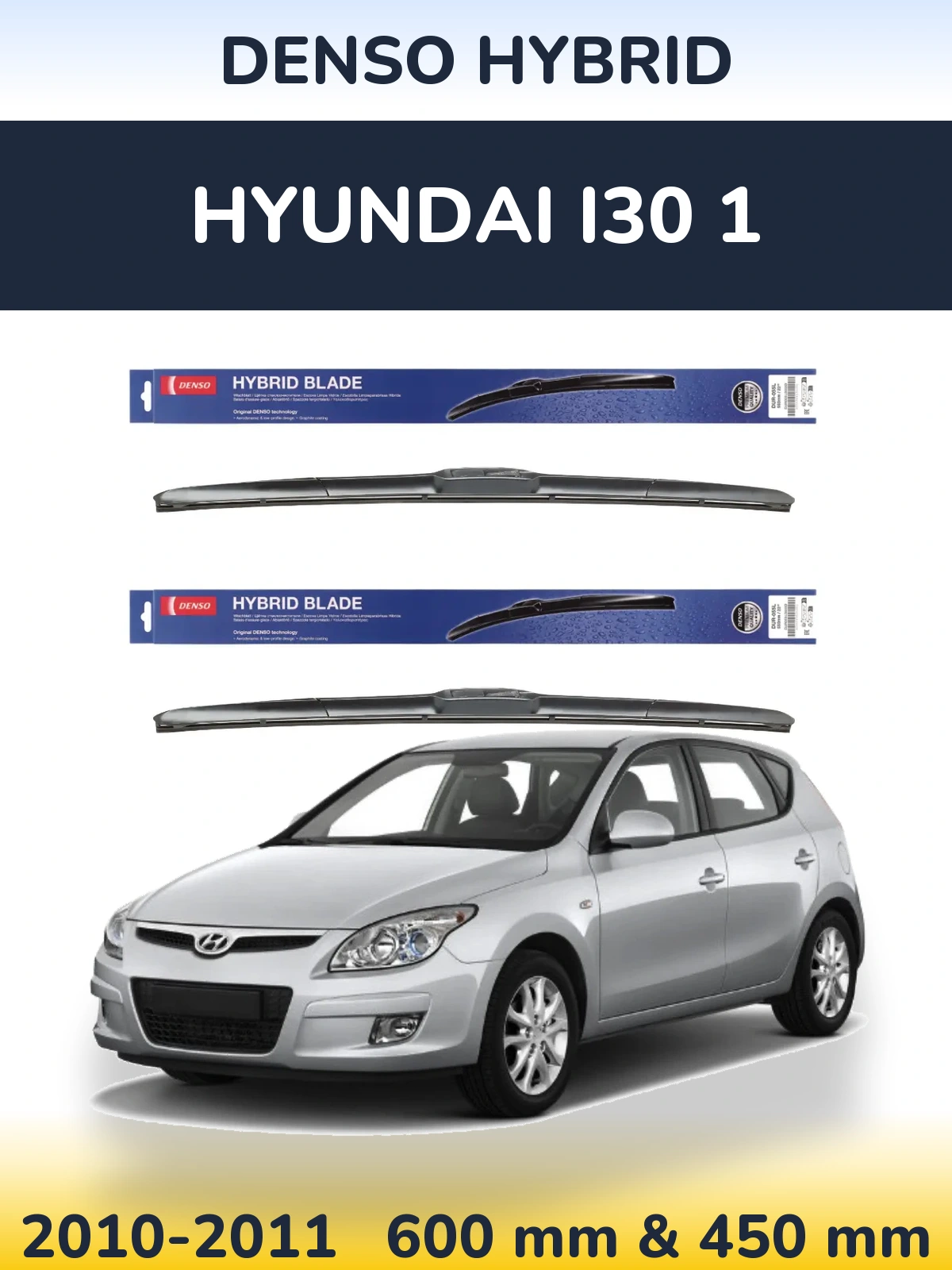 Torkarblad Denso Hybrid för Hyundai i30 1