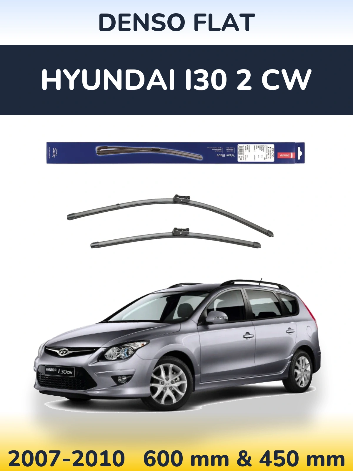 Torkarblad Denso Flat för Hyundai i30 2 CW