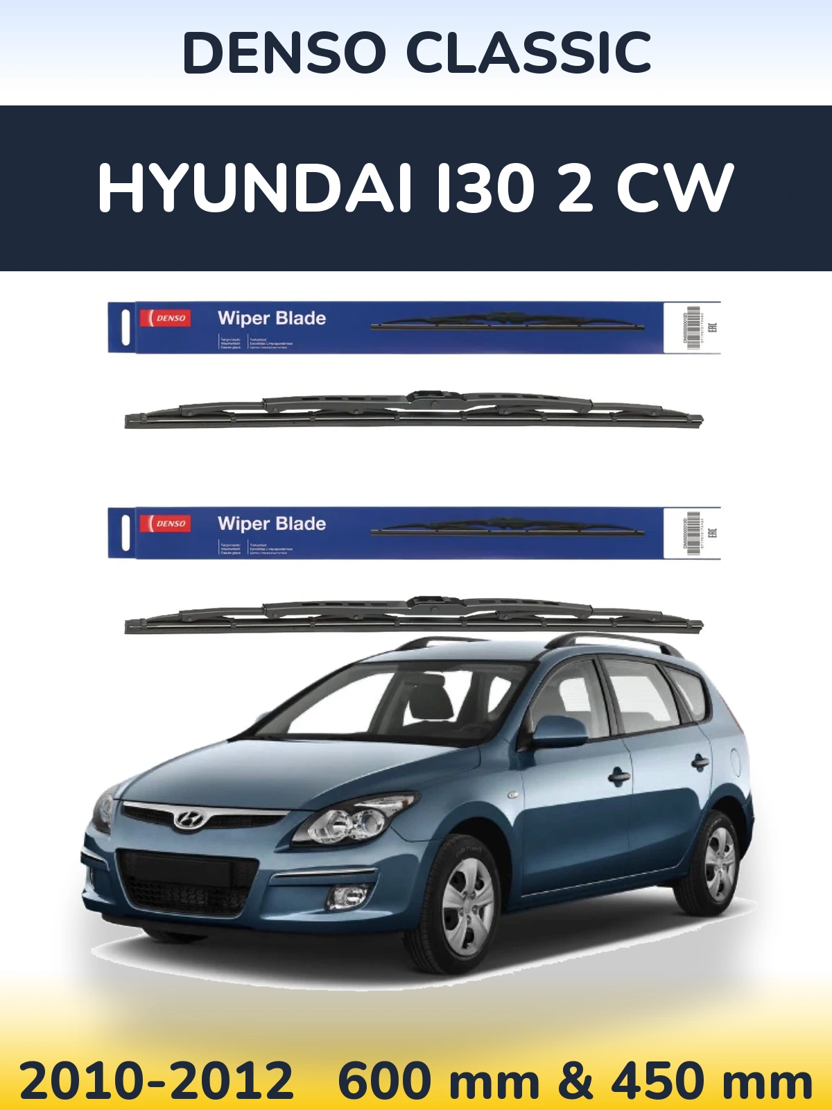 Torkarblad Denso Classic för Hyundai i30 2 CW