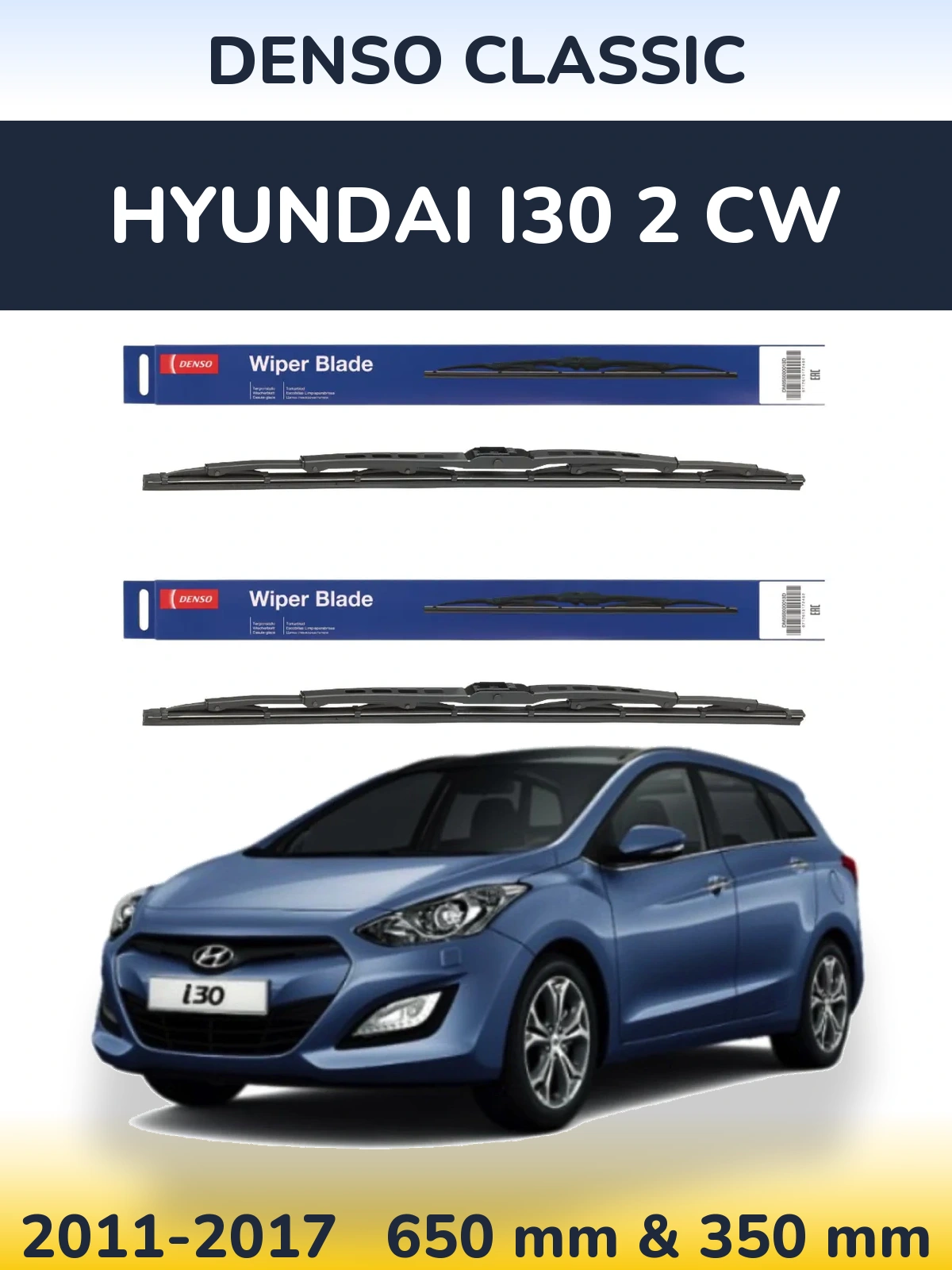 Torkarblad Denso Classic för Hyundai i30 2 CW