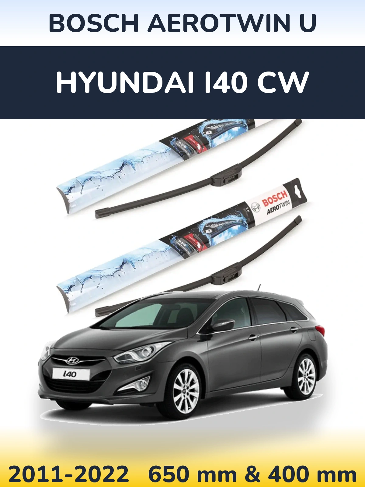 Torkarblad BOSCH AeroTwin U för Hyundai i40 CW