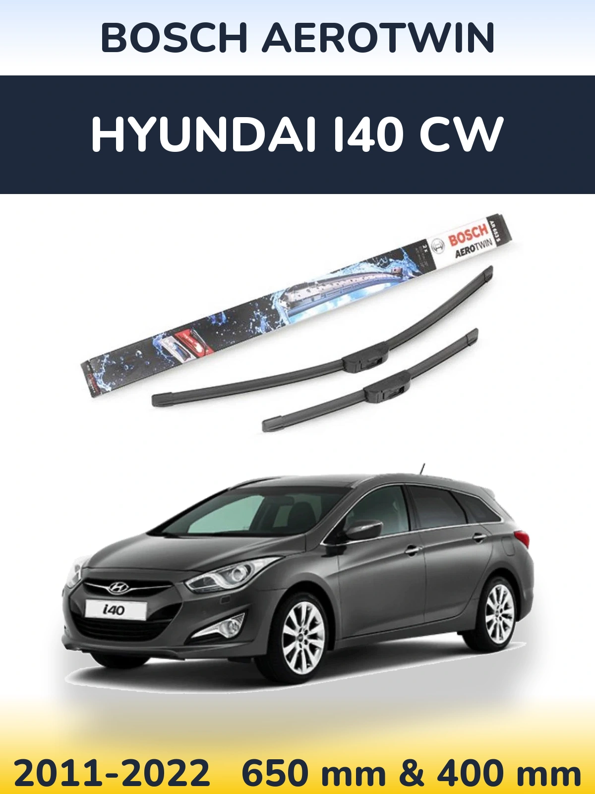 Torkarblad BOSCH AeroTwin för Hyundai i40 CW