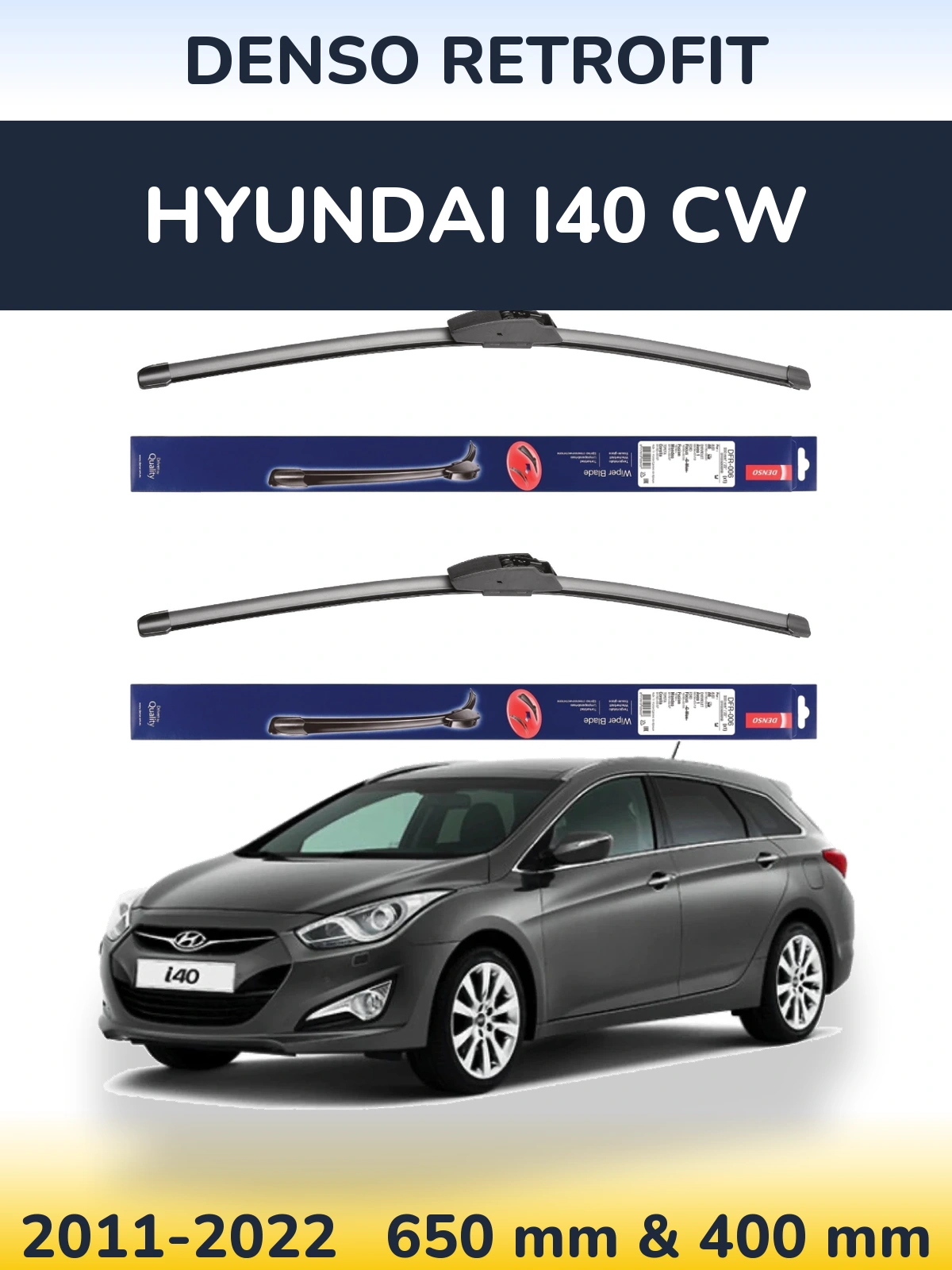 Torkarblad Denso Retrofit för Hyundai i40 CW