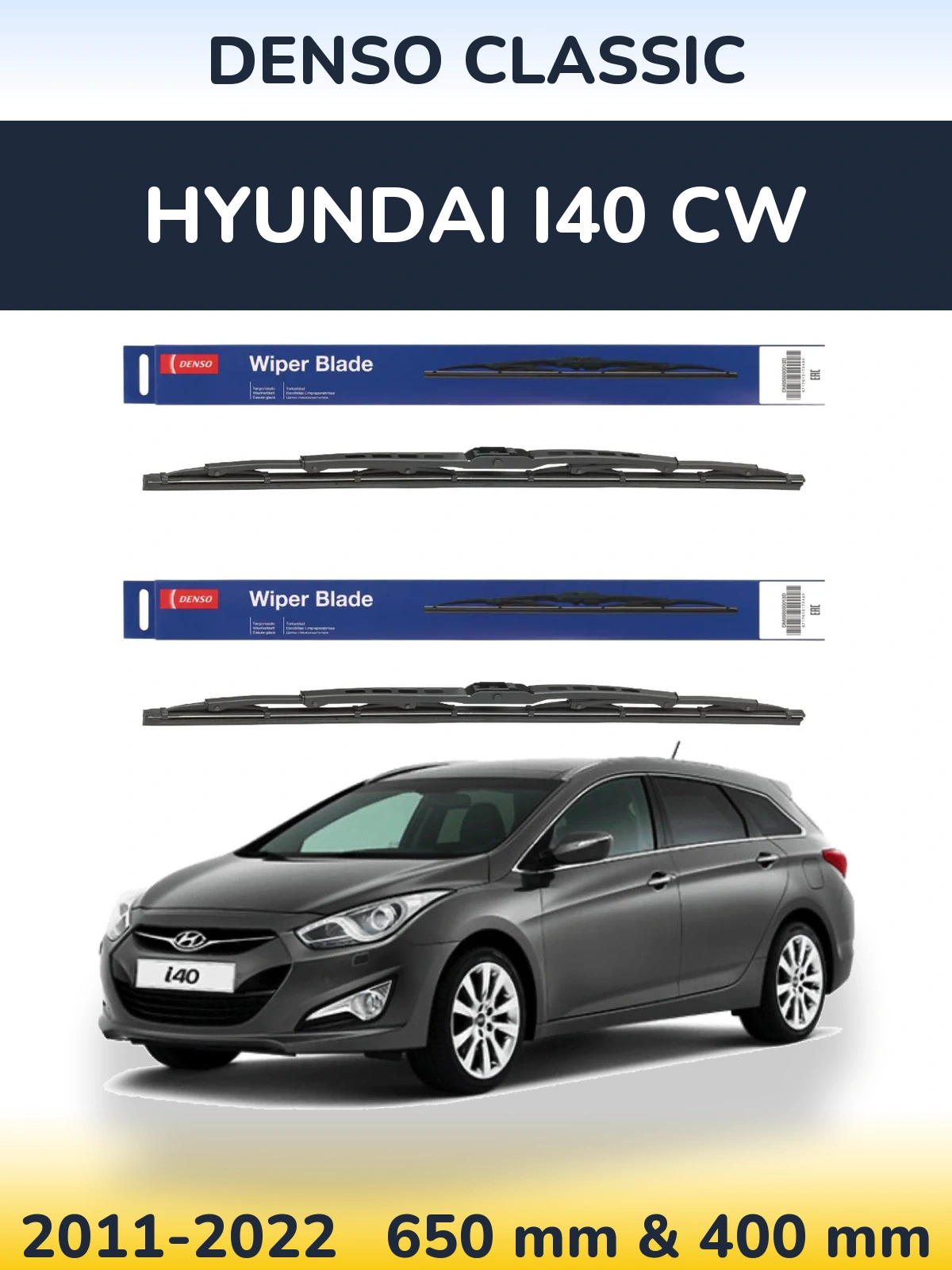 Torkarblad Denso Classic för Hyundai i40 CW