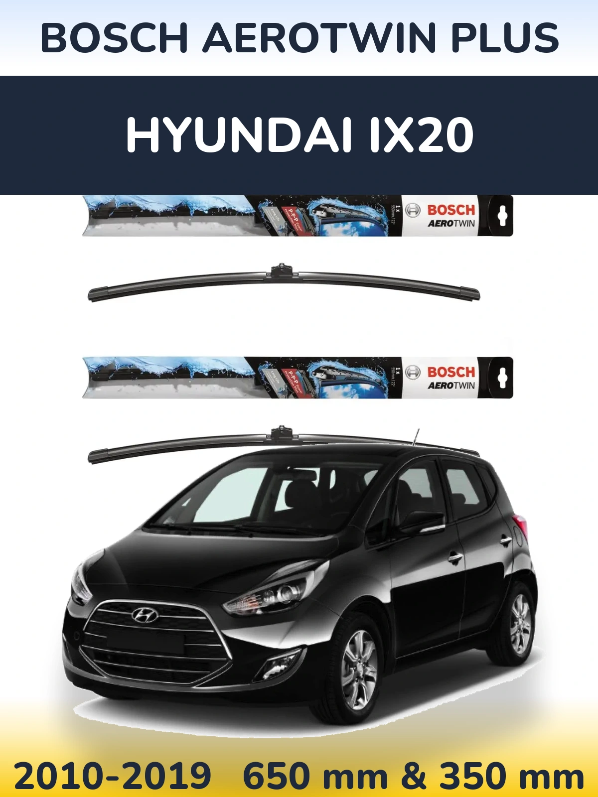 Torkarblad BOSCH AeroTwin Plus för Hyundai ix20
